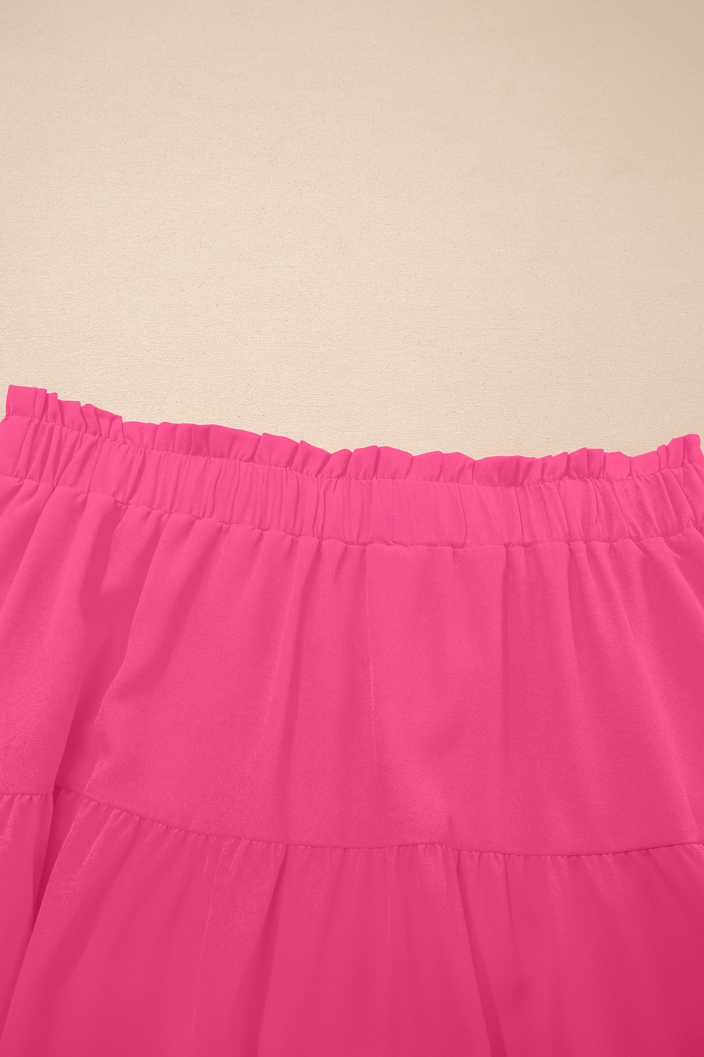Navy Blue Plus Size Frilled Elastic Waist Lace Trim Boho Ruffled Shorts-Plus Size/Plus Size Bottoms-[Adult]-[Female]-2022 Online Blue Zone Planet