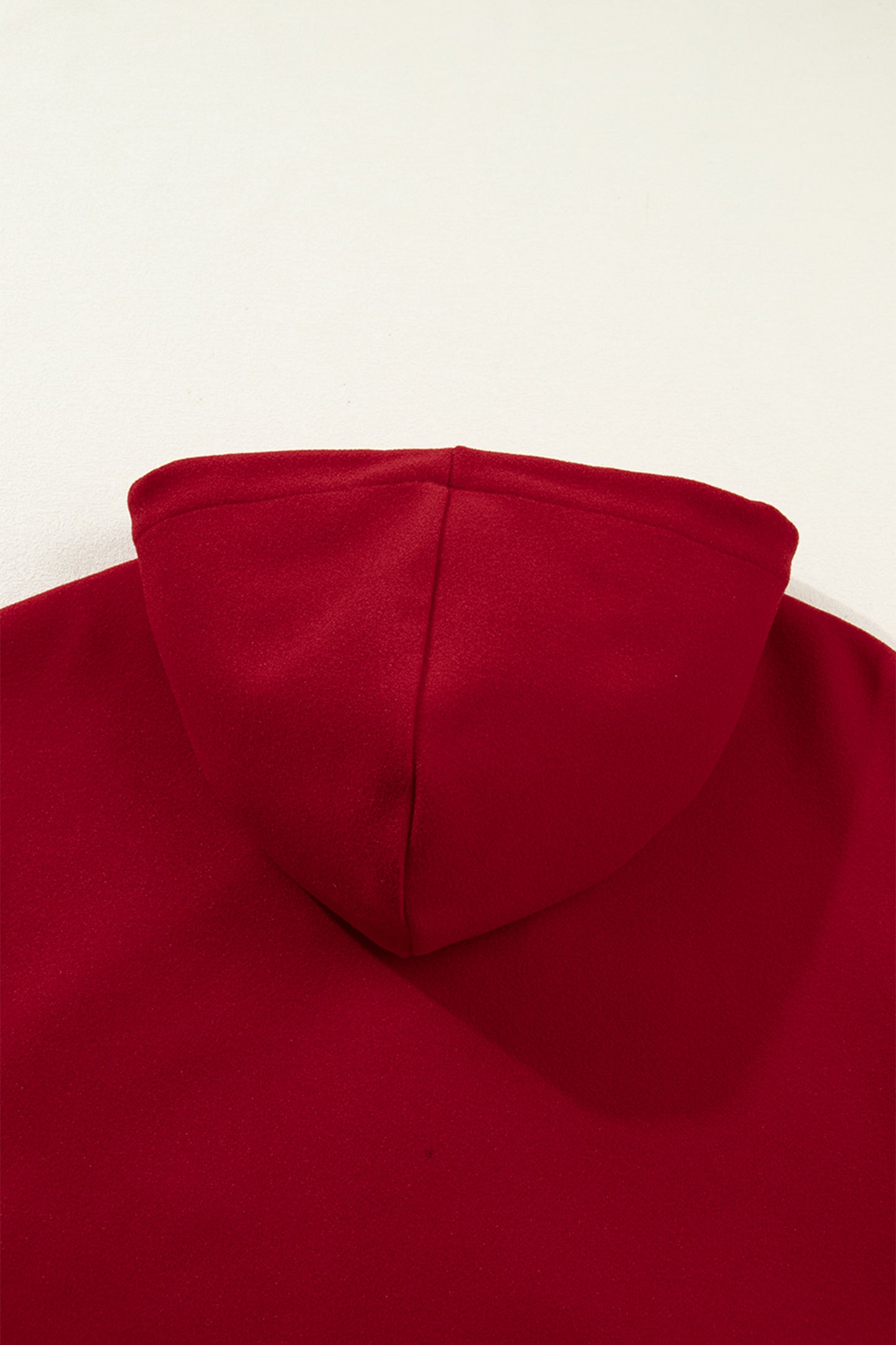 Racing Red Contrast Cuffed Drop Shoulder Zip up Tunic Hoodie-Tops / Dresses-[Adult]-[Female]-2022 Online Blue Zone Planet