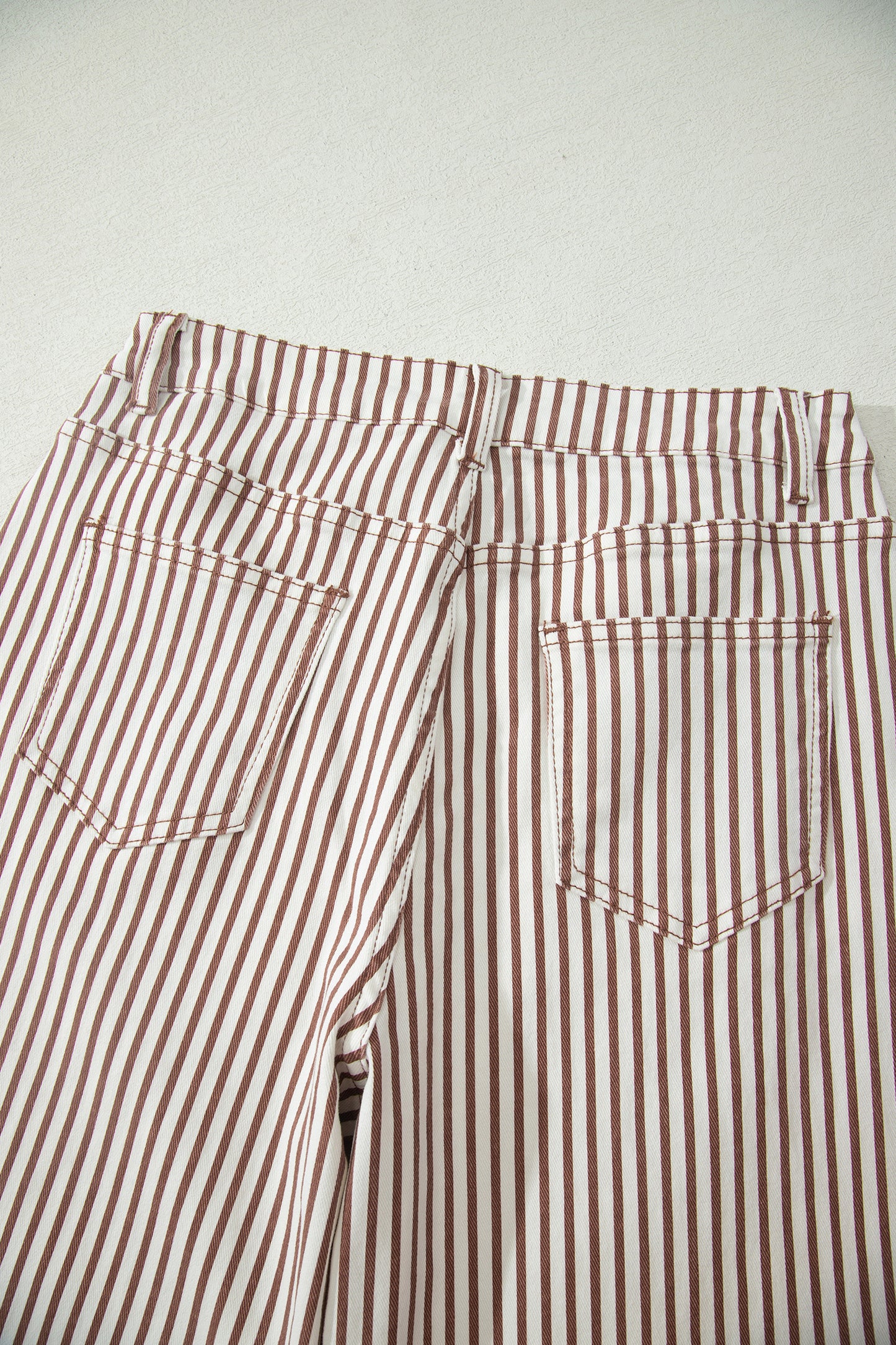 Brown Stripe Casual Barrel Jeans-Bottoms/Jeans-[Adult]-[Female]-2022 Online Blue Zone Planet