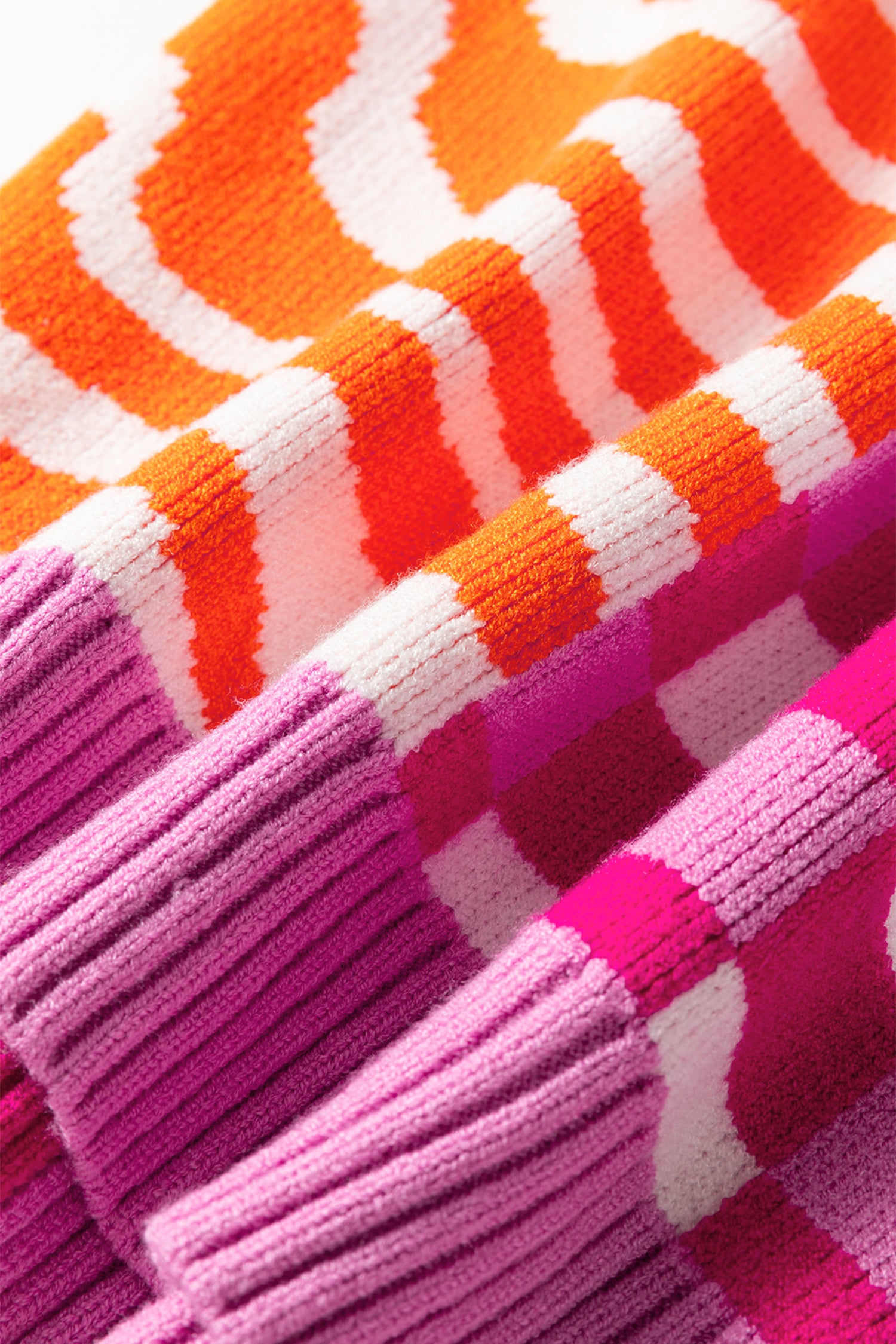 Yellow Striped Checkered Contrast Patchwork V Neck Sweater Vest-TOPS / DRESSES-[Adult]-[Female]-2022 Online Blue Zone Planet