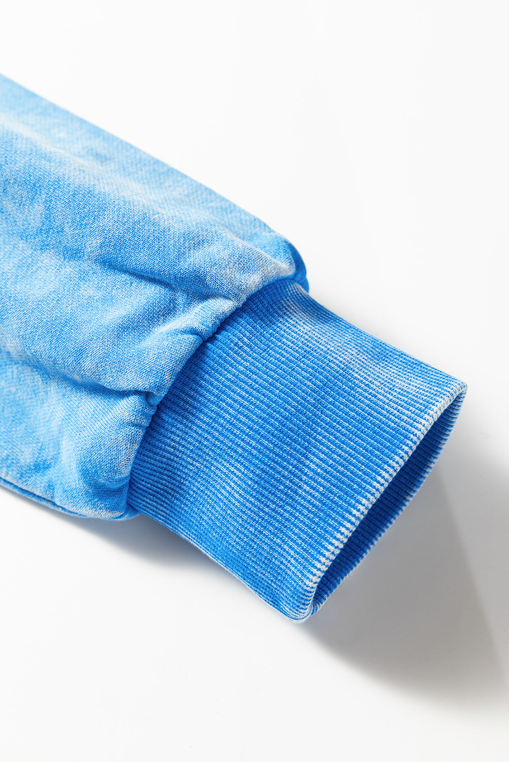 Blue Mineral Wash Raw Seam Double Patched Pocket Pullover Sweatshirt-Tops/Sweatshirts & Hoodies-[Adult]-[Female]-2022 Online Blue Zone Planet