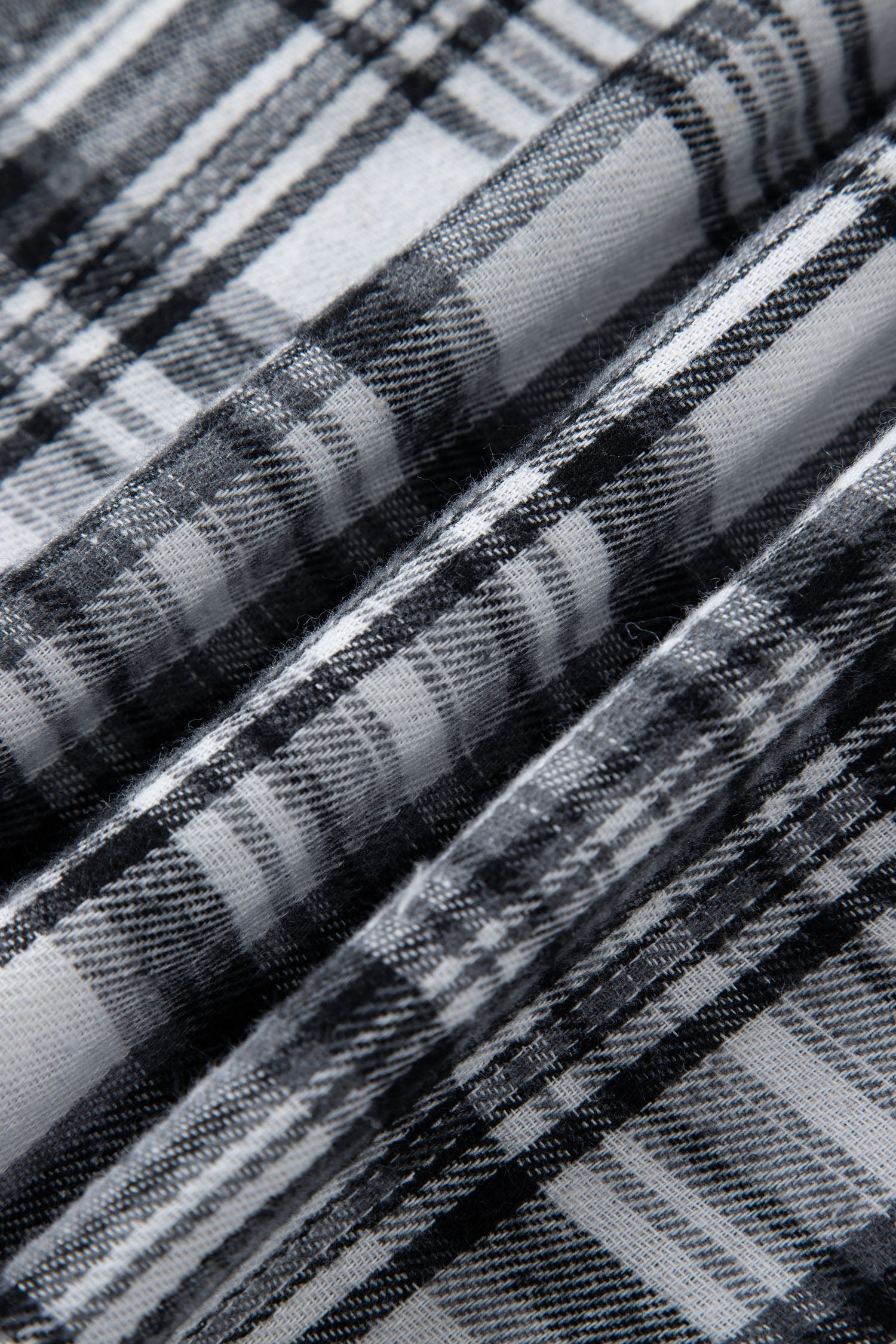 Gray Plaid Patchwork Long Sleeve Button Hooded Blouse-Tops / Dresses-[Adult]-[Female]-2022 Online Blue Zone Planet