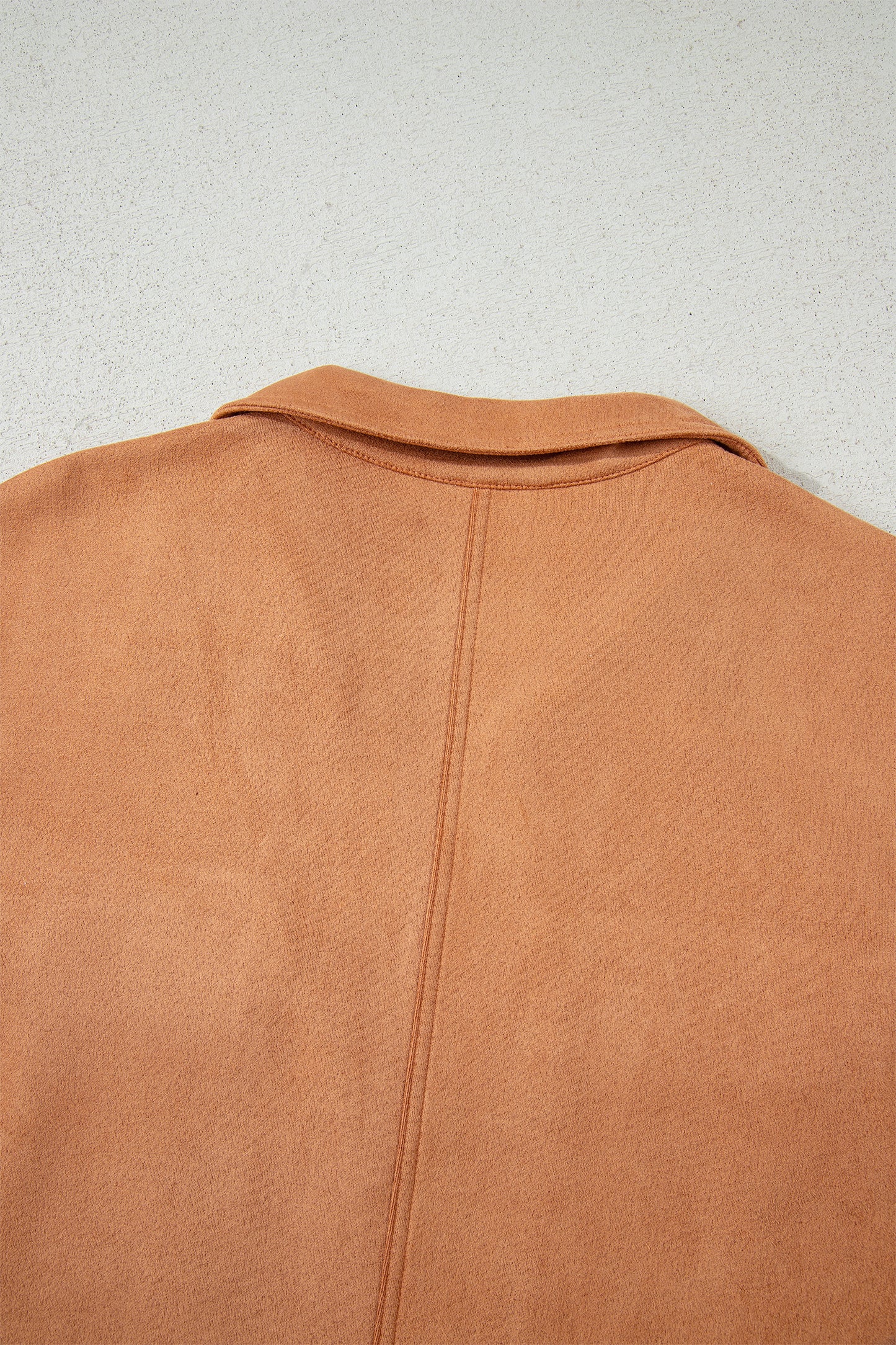 Thai Curry Collared V Neck Faux Suede Short Sleeve Shift Mini Dress-TOPS / DRESSES-[Adult]-[Female]-2022 Online Blue Zone Planet