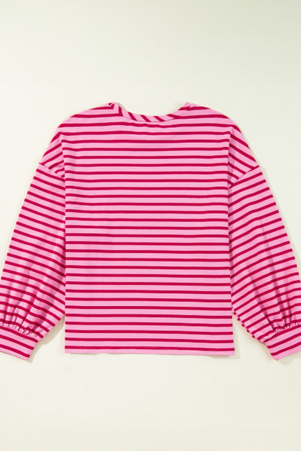 Striped Round Neck Long Sleeve Sweatshirt-TOPS / DRESSES-[Adult]-[Female]-2022 Online Blue Zone Planet