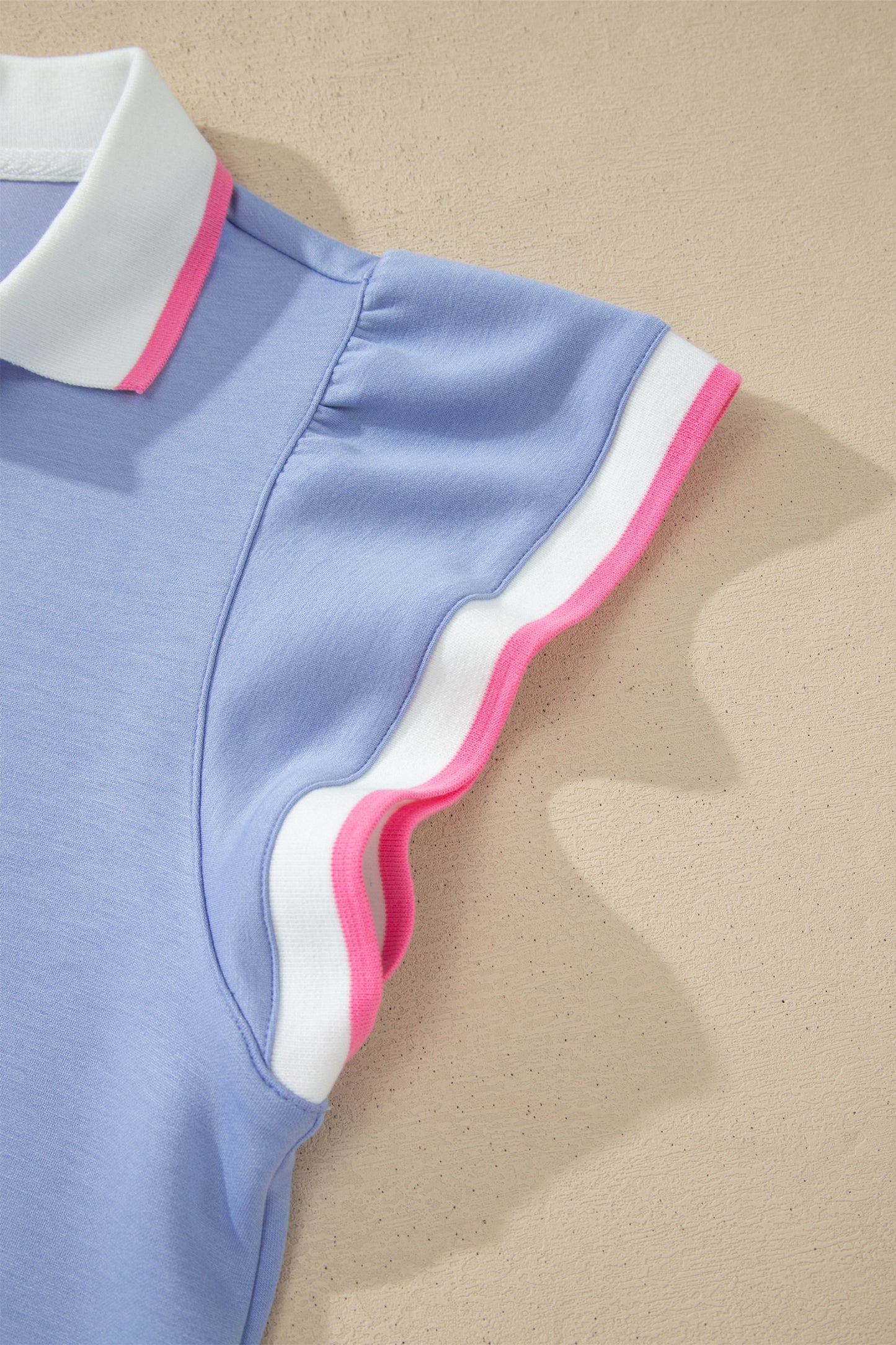 Black Preppy Striped Trim V Neck Polo Tee Drawstring Skirt Set-Two Piece Sets/Two Piece Dresses-[Adult]-[Female]-2022 Online Blue Zone Planet
