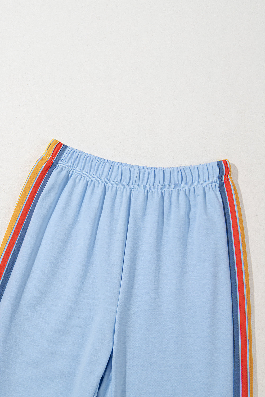 Light Blue Counting Rainbows High Waist Sweatpants-Tops / Dresses-[Adult]-[Female]-2022 Online Blue Zone Planet