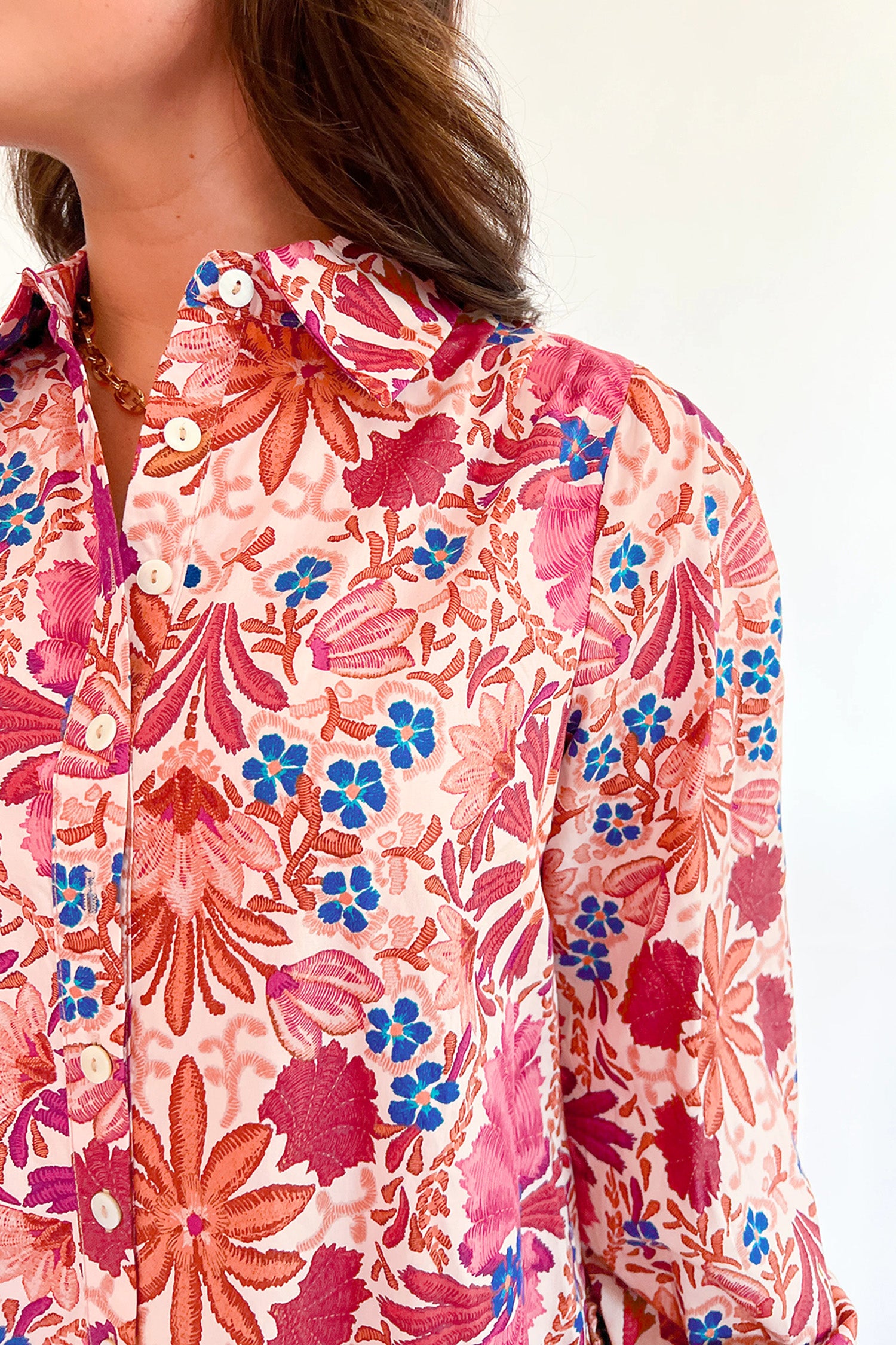 Red Fall Flower Print Long Sleeve Mini Dress-Dresses/Mini Dresses-[Adult]-[Female]-2022 Online Blue Zone Planet