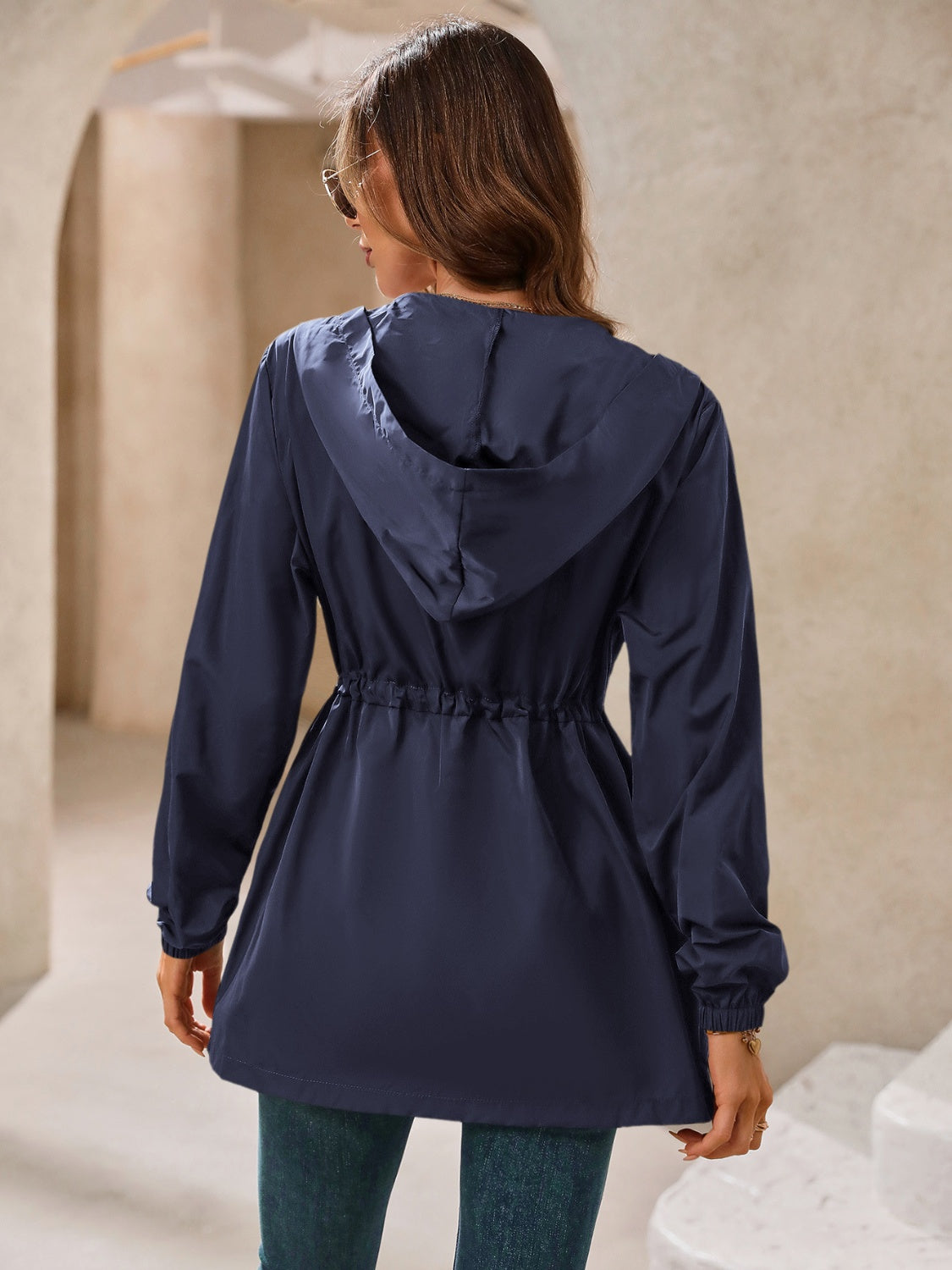 Zip Up Long Sleeve Hooded Jacket-TOPS / DRESSES-[Adult]-[Female]-2022 Online Blue Zone Planet