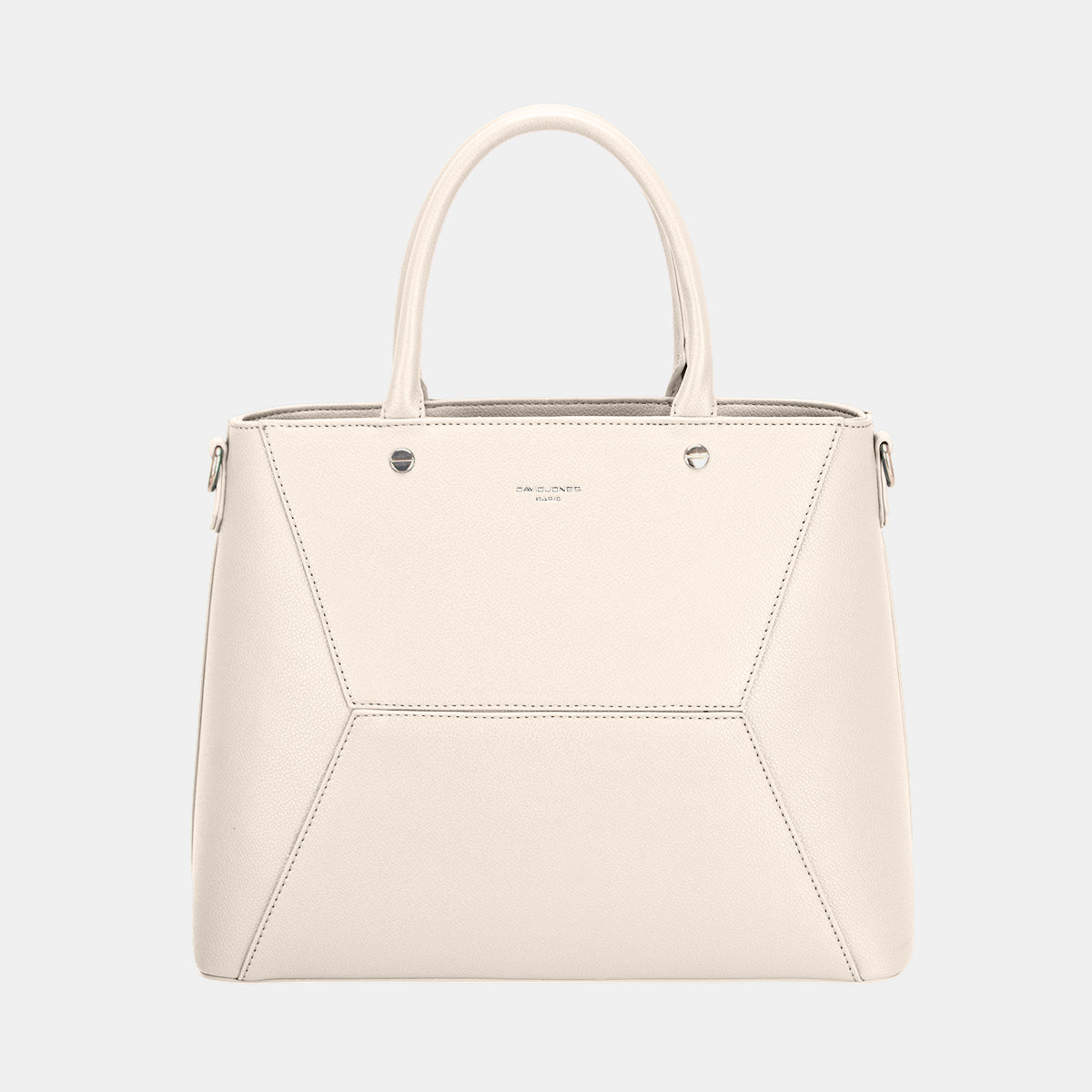 David Jones PU Leather Handbag-HANDBAGS-[Adult]-[Female]-Creamy White-One Size-2022 Online Blue Zone Planet