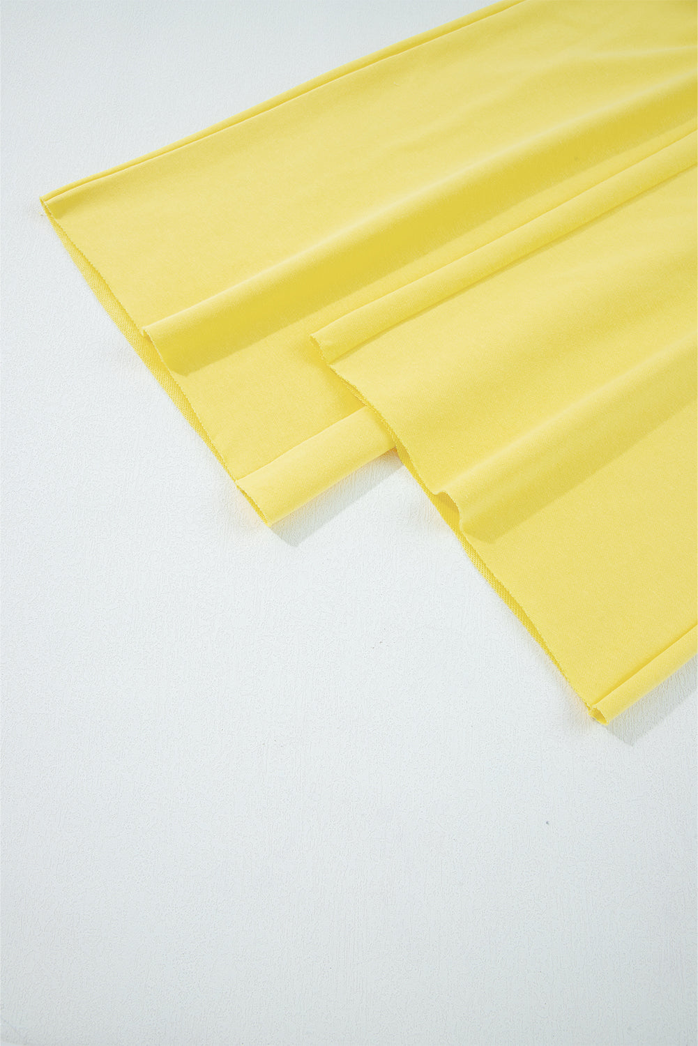 Yellow Cream Drop Shoulder Puff Sleeve Crop Pullover Drawstring Wide Leg Pants Set-Two Piece Sets/Pant Sets-[Adult]-[Female]-2022 Online Blue Zone Planet