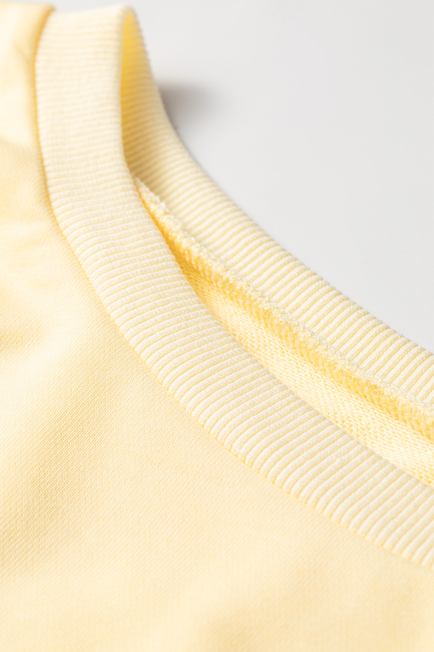 Yellow Cream Solid Color Eyelet Lace Panel Accent Plus Size 2pcs Outfit-Plus Size/Plus Size Loungewear-[Adult]-[Female]-2022 Online Blue Zone Planet