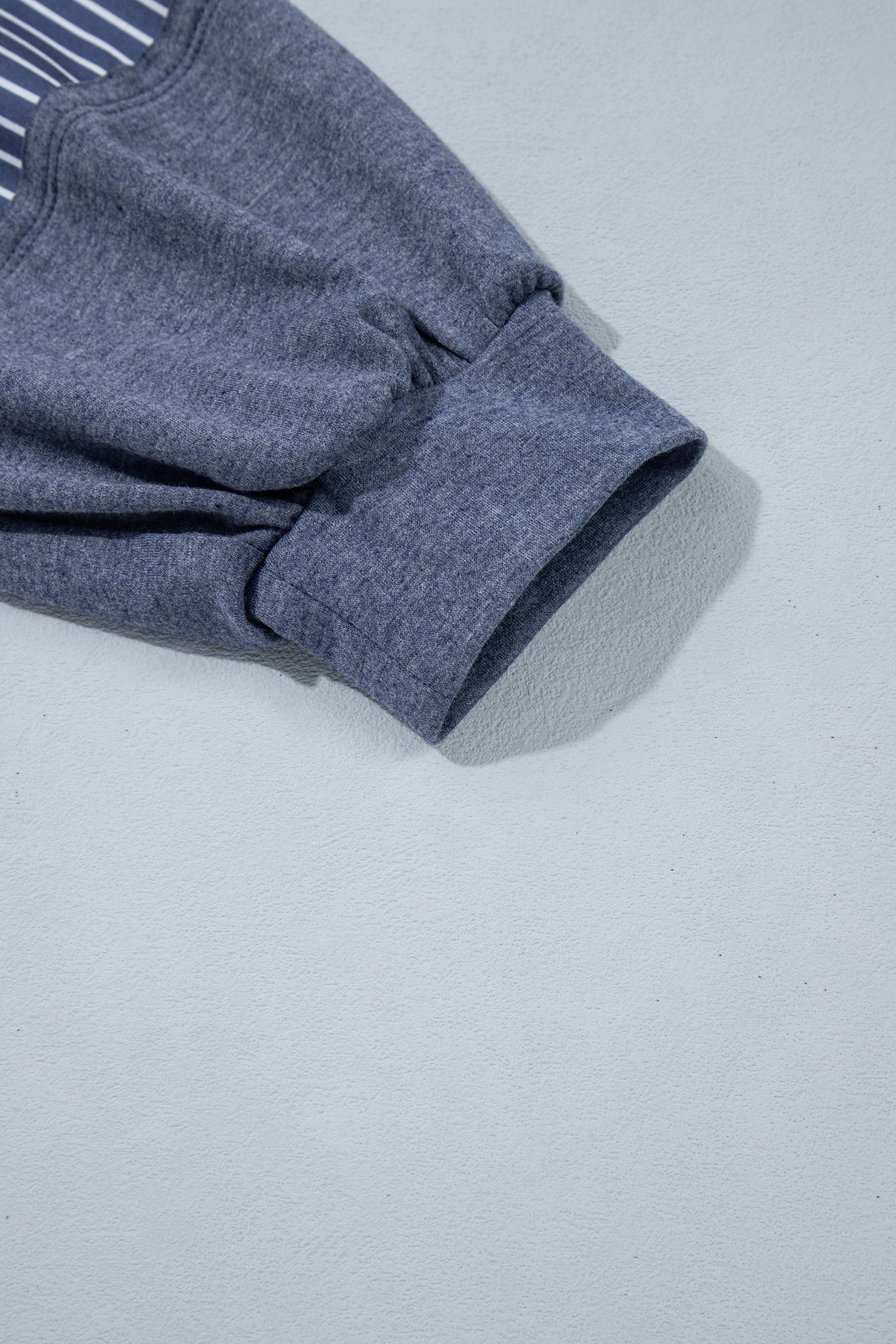 Real Teal Raw Seam Patchwork Long Sleeve Top Pocket Casual Pants 2pcs Set-Two Piece Sets/Pant Sets-[Adult]-[Female]-2022 Online Blue Zone Planet