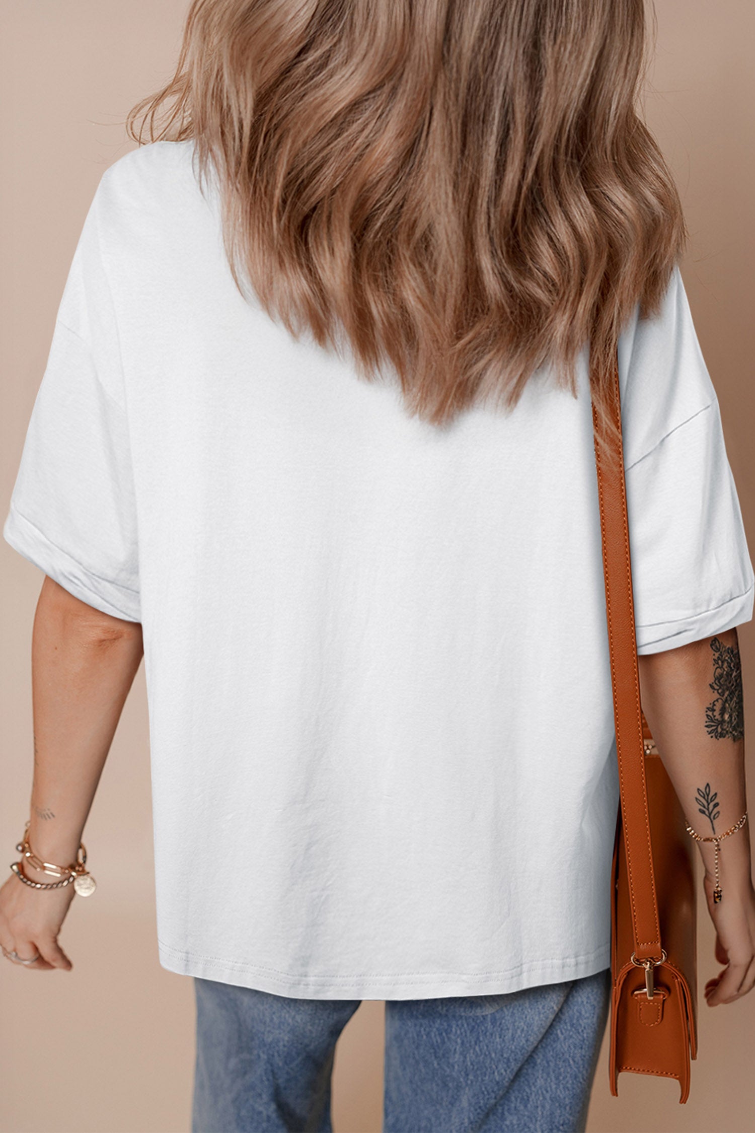 White Patriotic Sequin Bow Graphic Oversized Tee-Graphic/Graphic Tees-[Adult]-[Female]-2022 Online Blue Zone Planet