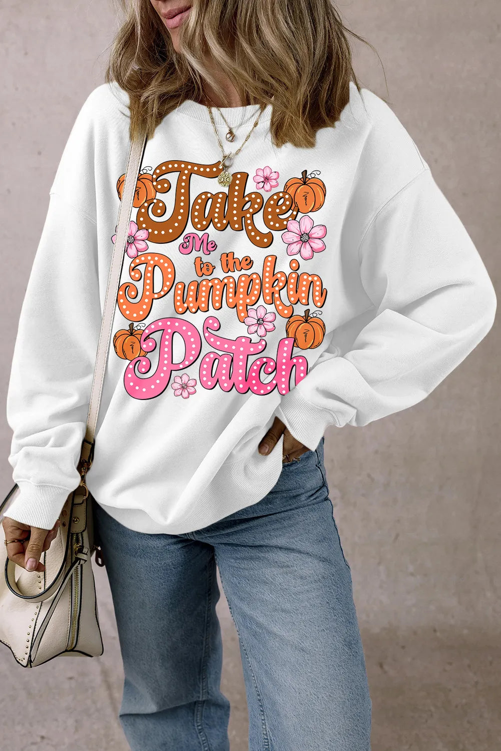 Letter Graphic Long Sleeve Sweatshirt-TOPS / DRESSES-[Adult]-[Female]-2022 Online Blue Zone Planet