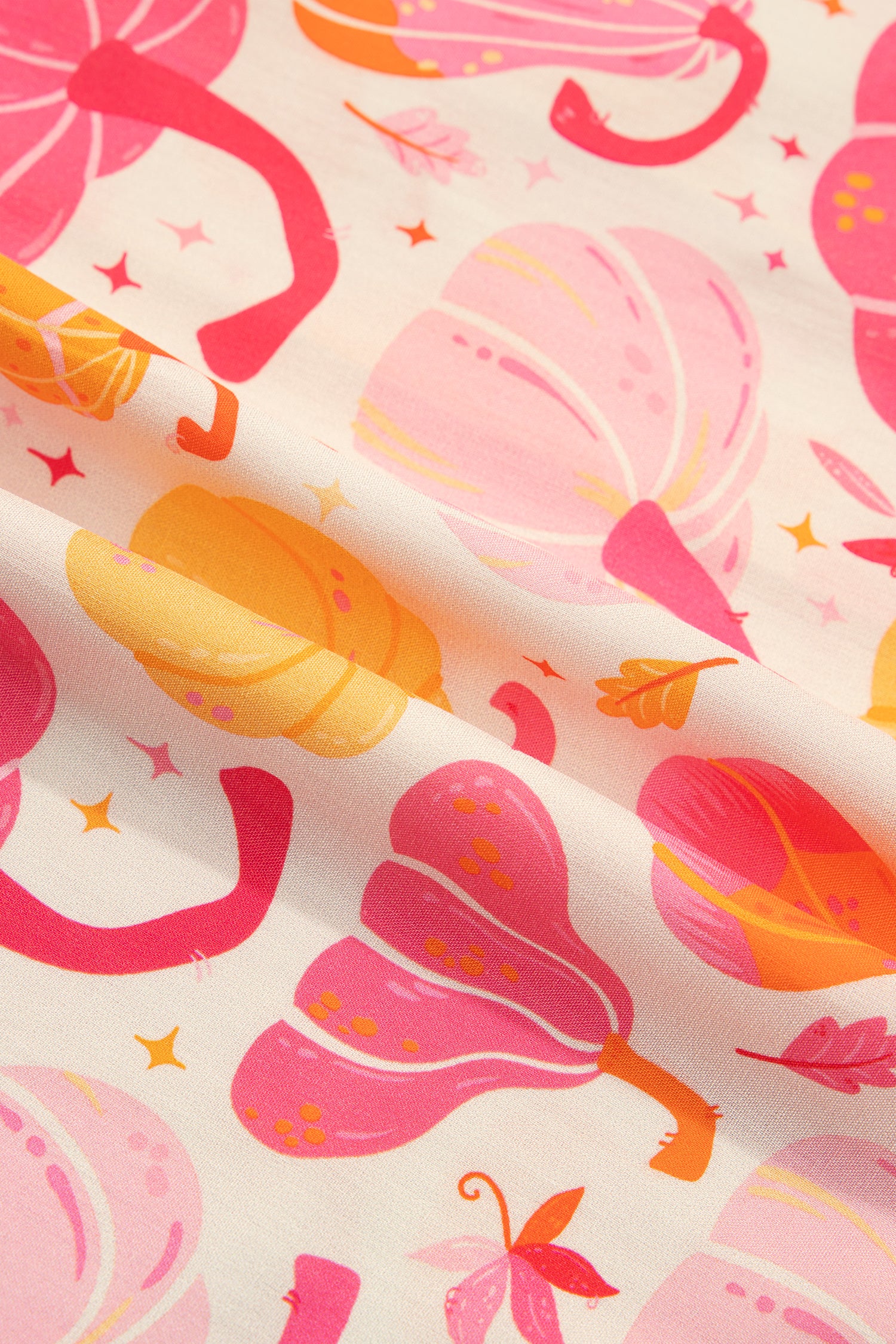 Pink Short Sleeve Pumpkin Print Pocket Placket Shell Button Lounge Set-Loungewear & Sleepwear/Loungewear-[Adult]-[Female]-2022 Online Blue Zone Planet