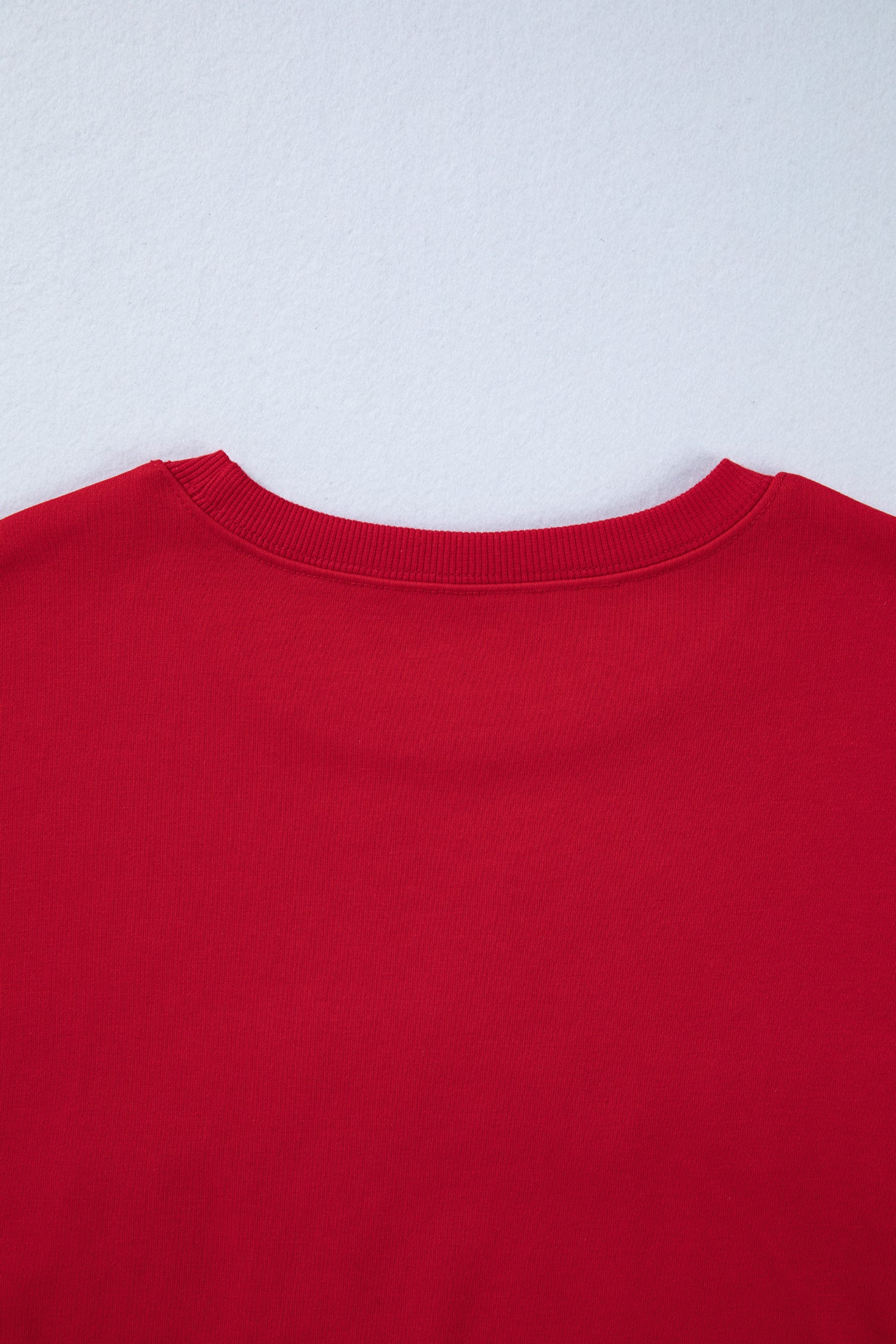 Racing Red Holly Jolly Embroidered Graphic Baggy Sweatshirt-Tops/Sweatshirts & Hoodies-[Adult]-[Female]-2022 Online Blue Zone Planet