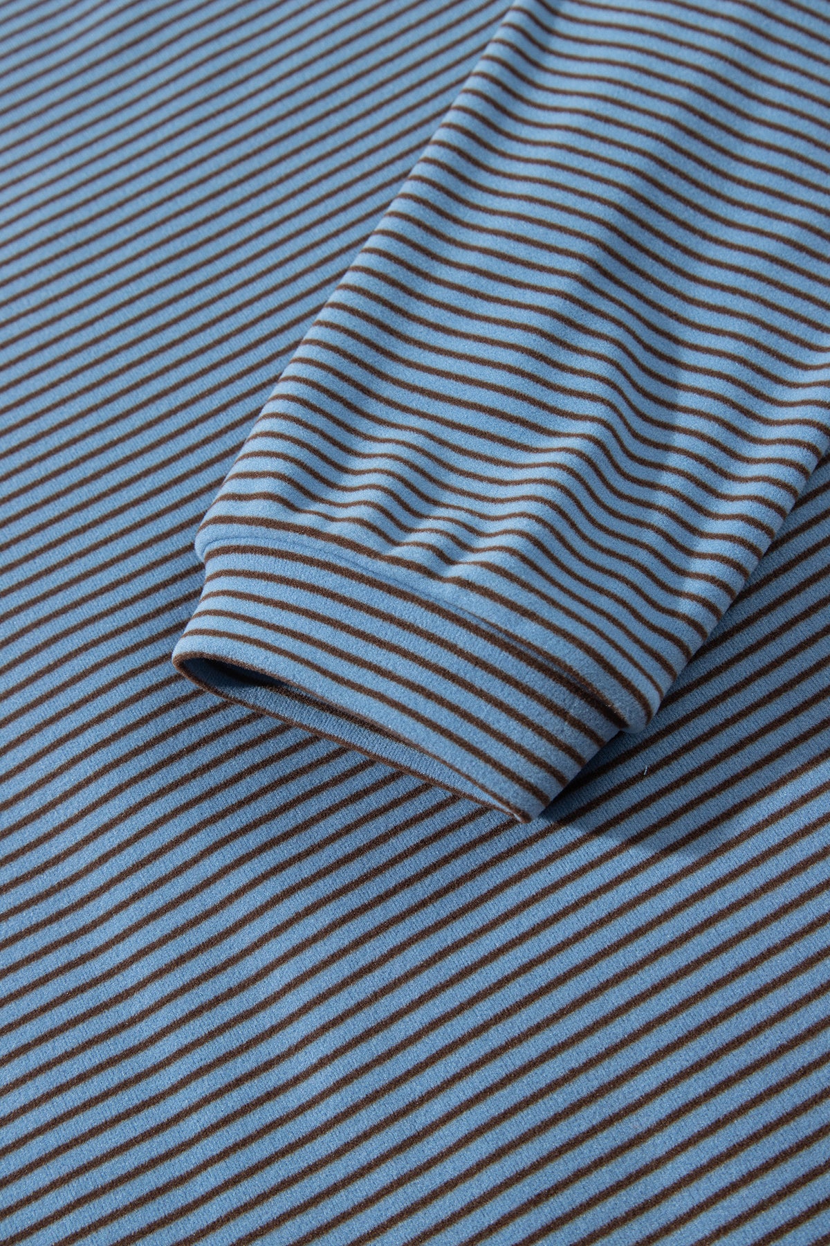 Beige Stripe Contrast Trim Round Neck Oversize Long Sleeve Top 2pcs Pant Set-Two Piece Sets/Pant Sets-[Adult]-[Female]-2022 Online Blue Zone Planet