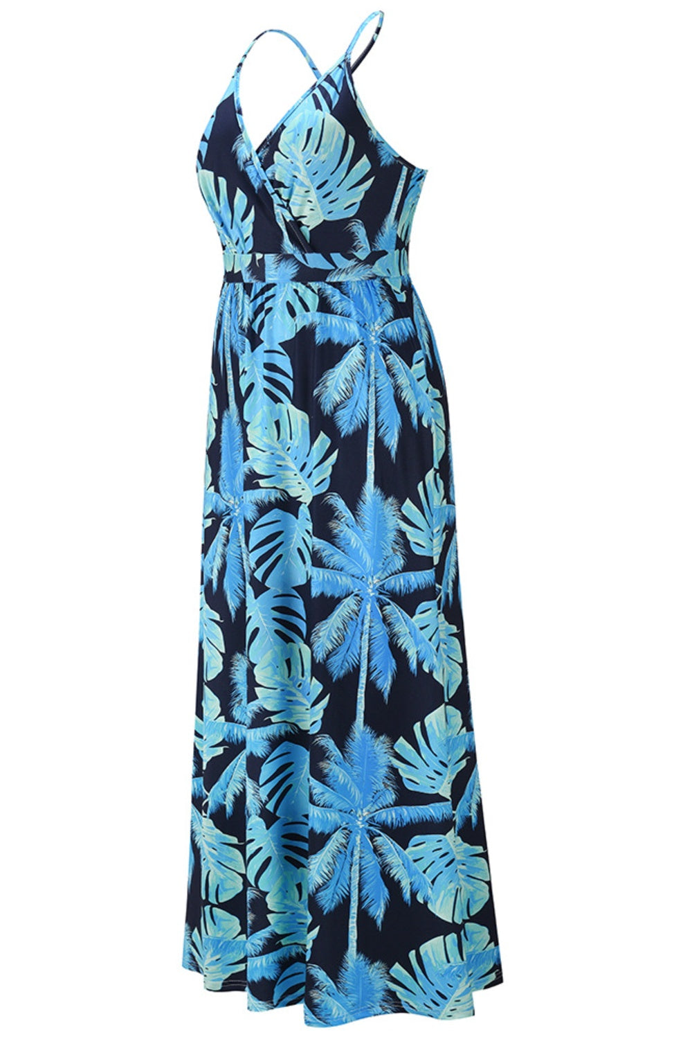 Crisscross Printed Surplice Cami Dress-TOPS / DRESSES-[Adult]-[Female]-2022 Online Blue Zone Planet