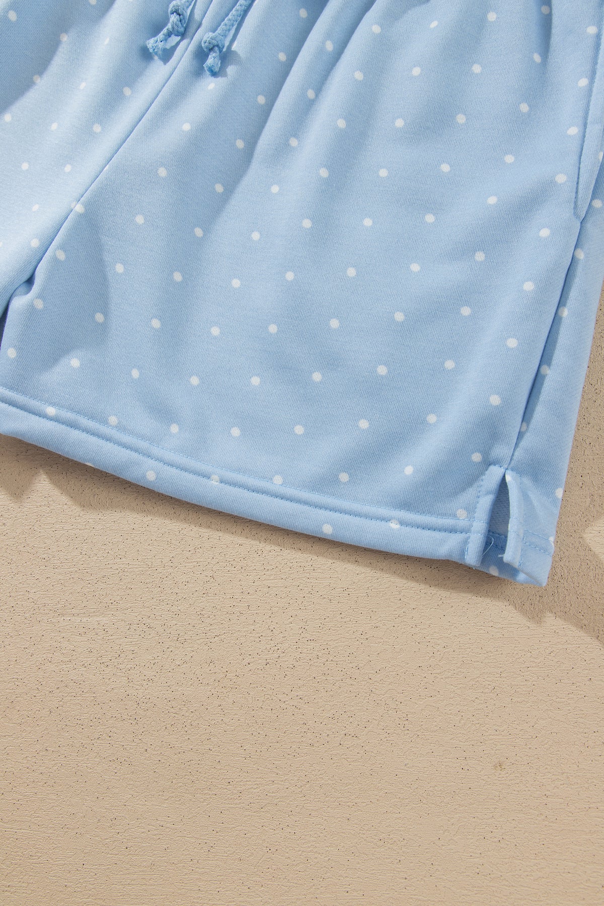 Pink Polka Dot Printed Oversized Hoodie Casual Shorts 2pcs Set-Tops / Dresses-[Adult]-[Female]-2022 Online Blue Zone Planet