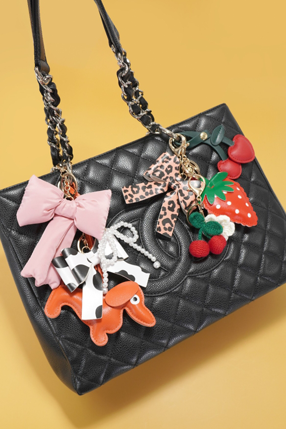 Bag puff charm hot sale