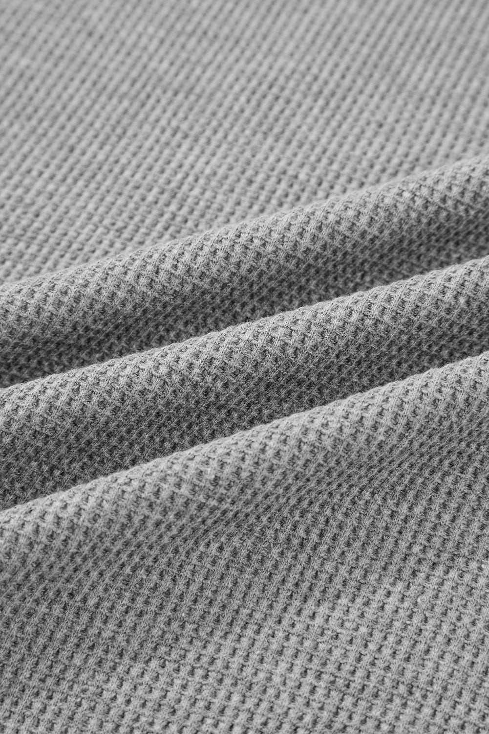 Gray Waffle Splicing Zip Up Front Button Hooded Jacket-Tops / Dresses-[Adult]-[Female]-2022 Online Blue Zone Planet