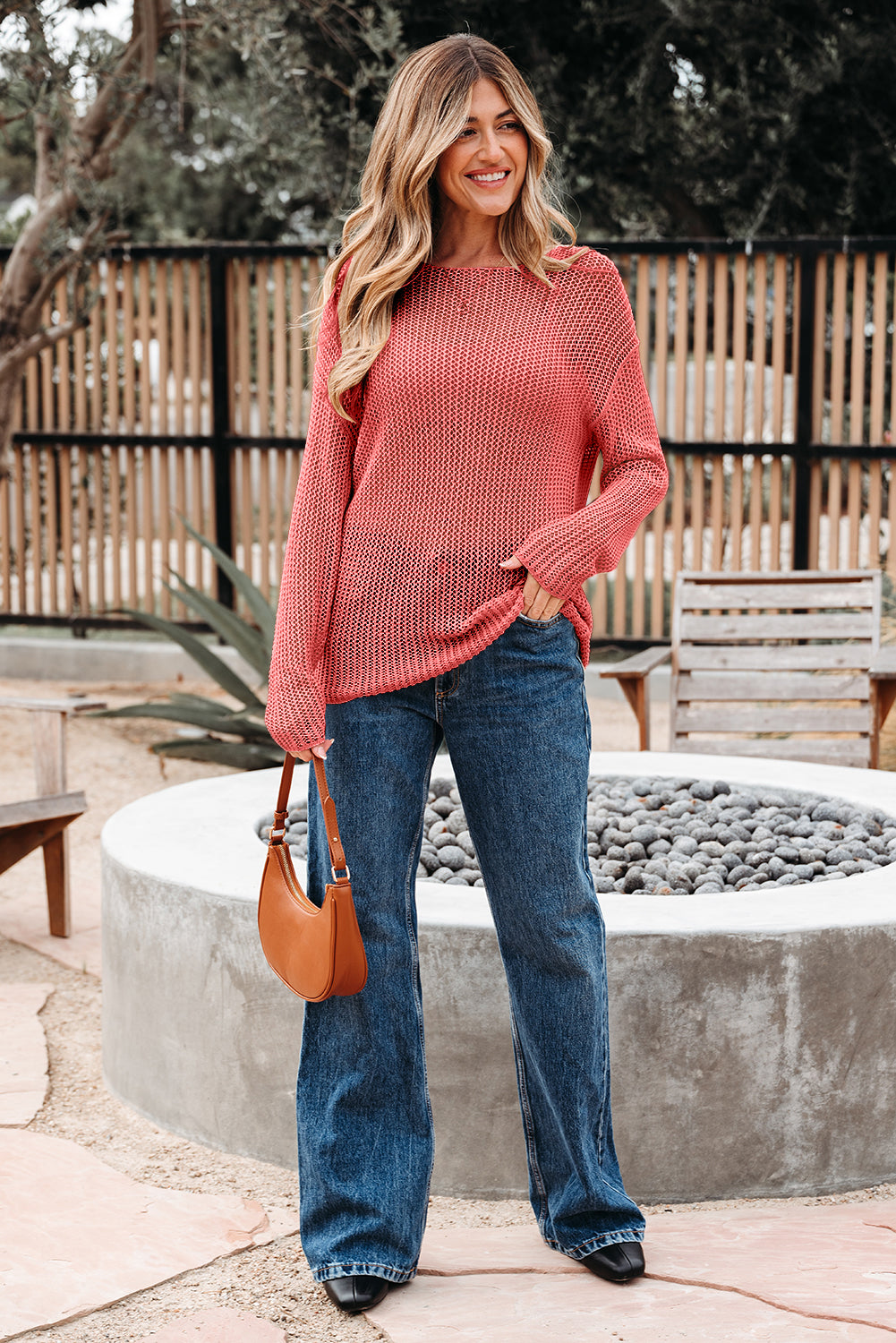 Black Crochet Hollow-Out Jumper Top Sweater-Sweaters & Cardigans/Sweaters-[Adult]-[Female]-2022 Online Blue Zone Planet