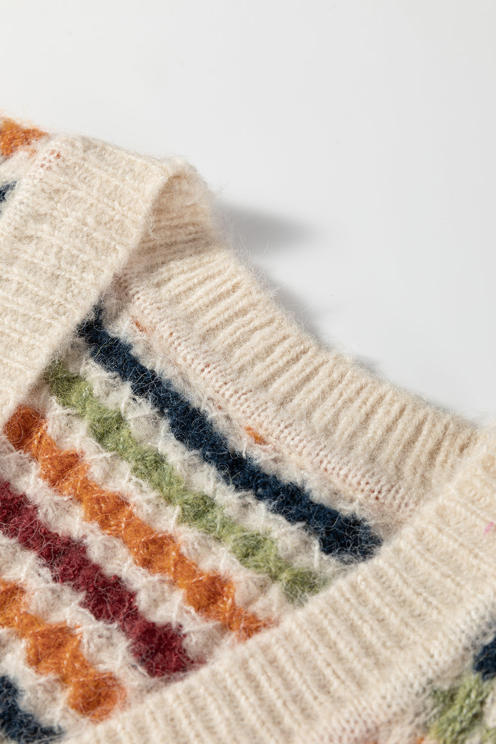 Multicolour Dotty Pattern Knit Button Front V Neck Sweater Cardigan-TOPS / DRESSES-[Adult]-[Female]-2022 Online Blue Zone Planet