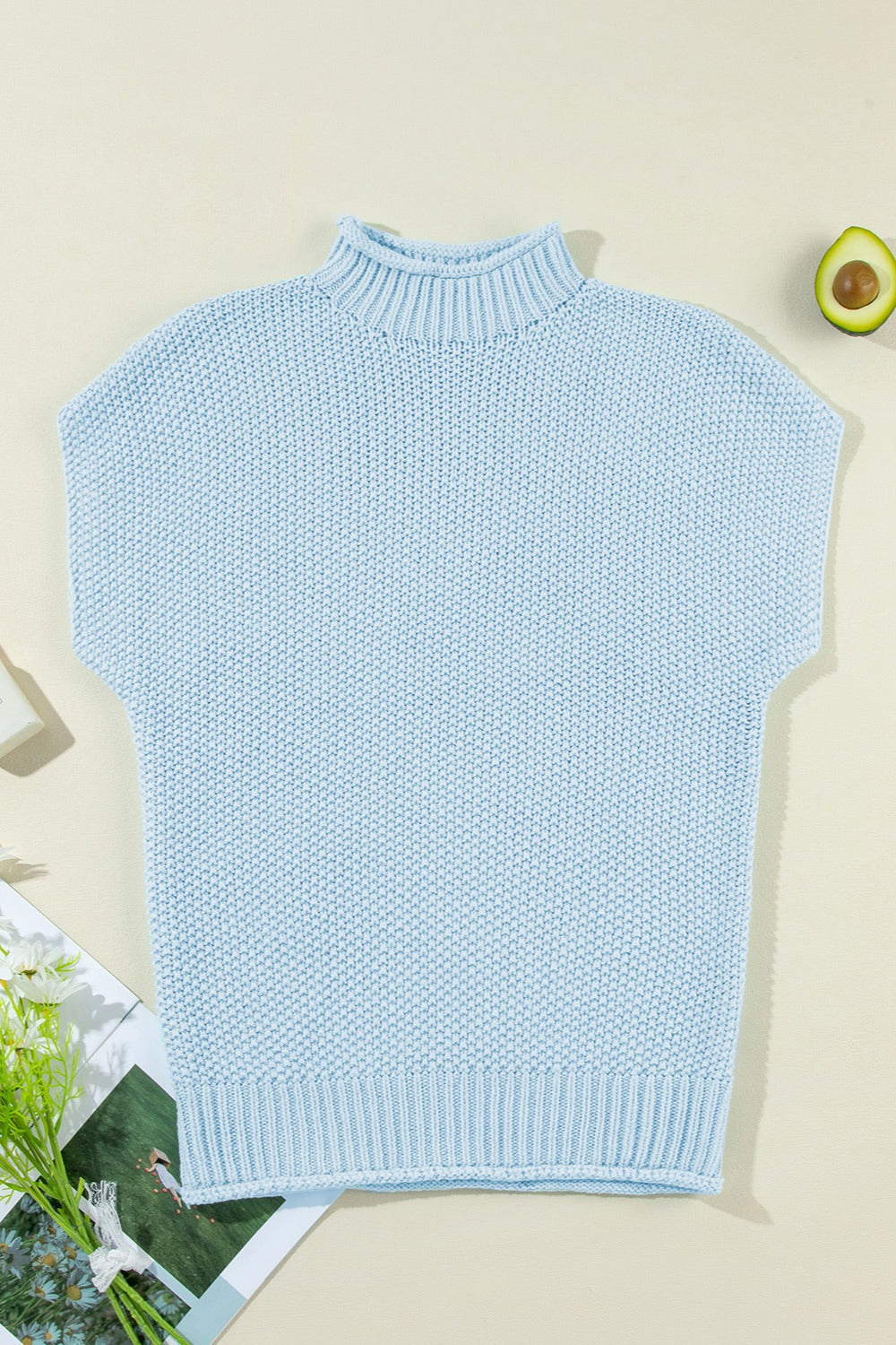 Turtleneck Cap Sleeve Sweater-TOPS / DRESSES-[Adult]-[Female]-2022 Online Blue Zone Planet