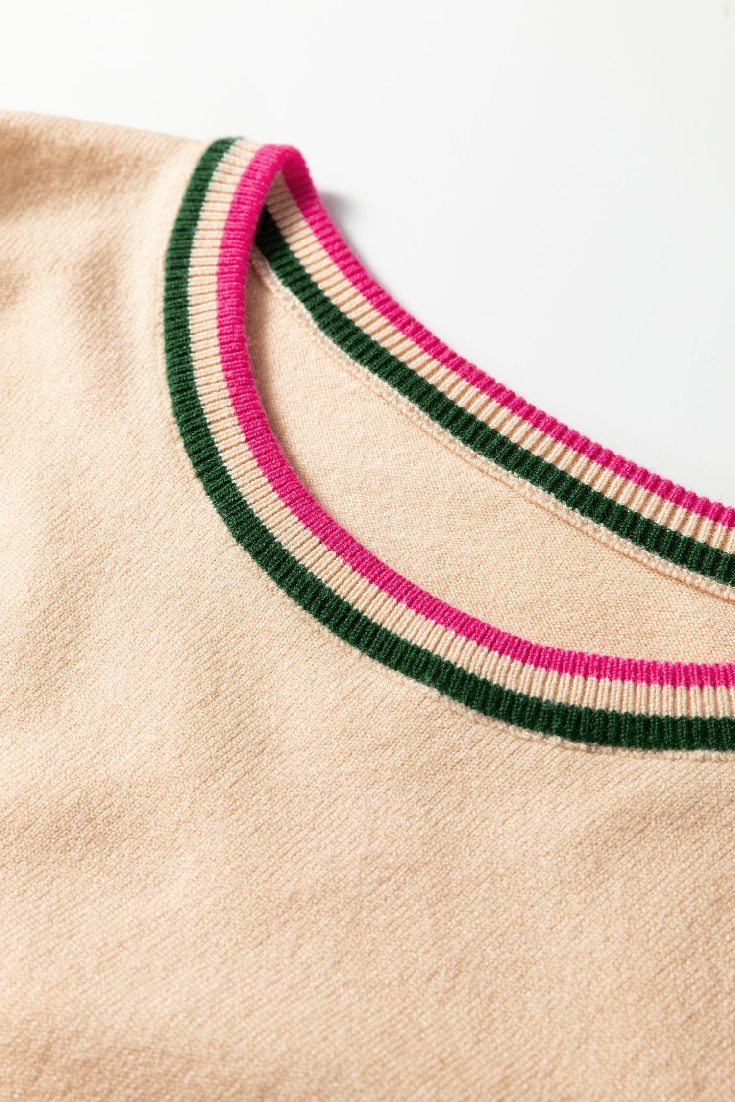 Apricot Floral Patchwork Shirred Cuff Puff Sleeve Sweater-TOPS / DRESSES-[Adult]-[Female]-2022 Online Blue Zone Planet