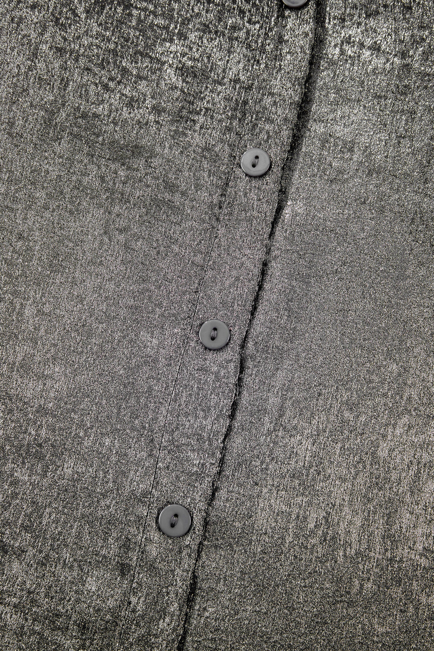 Silvery Metallic Round Neck Ruffle Trim Sleeveless Top-Tops/Tank Tops-[Adult]-[Female]-2022 Online Blue Zone Planet