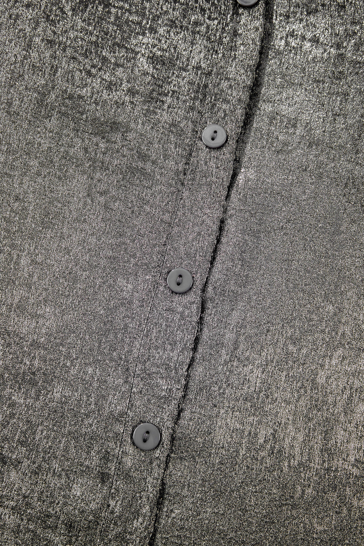 Silvery Metallic Round Neck Ruffle Trim Sleeveless Top-Tops/Tank Tops-[Adult]-[Female]-2022 Online Blue Zone Planet