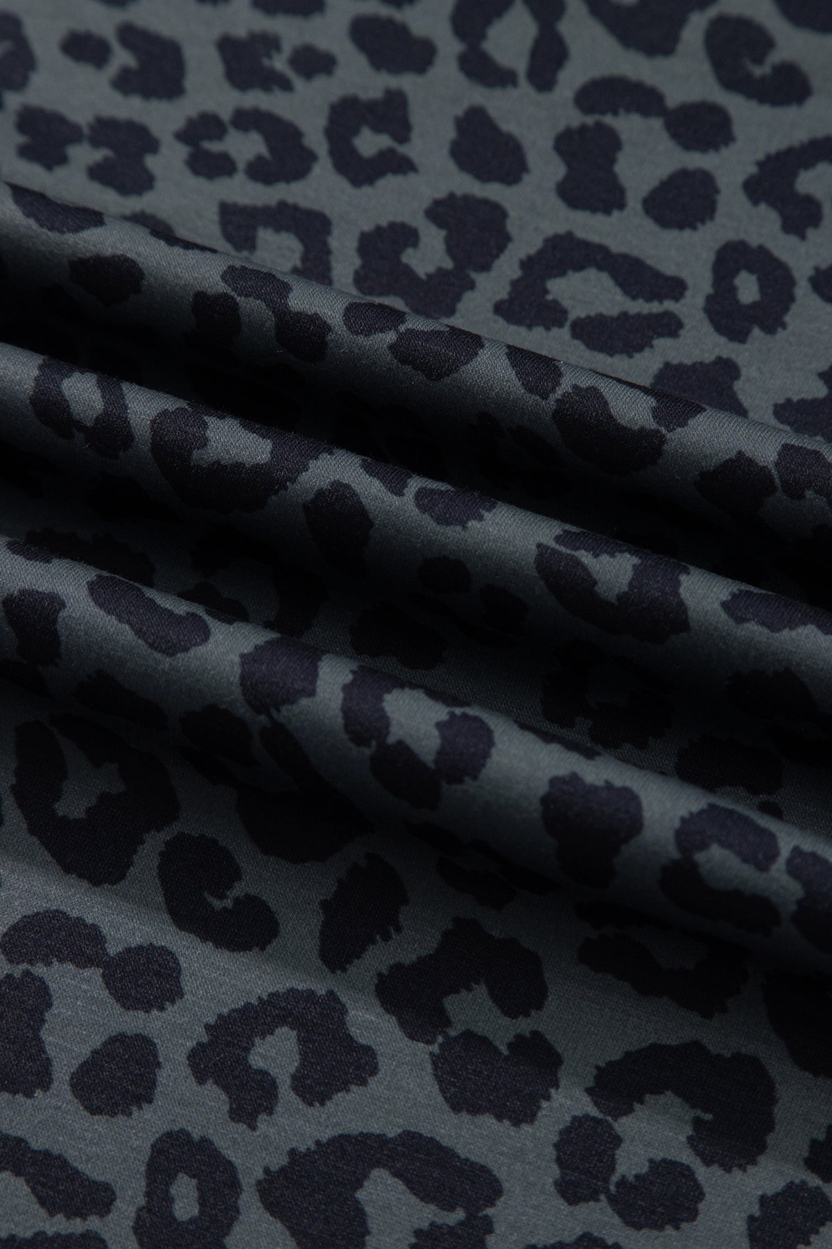 Gray Leopard Print Bracelet Sleeve Top Plus Size Loose Pants Set-Bracelet-[Adult]-[Female]-2022 Online Blue Zone Planet