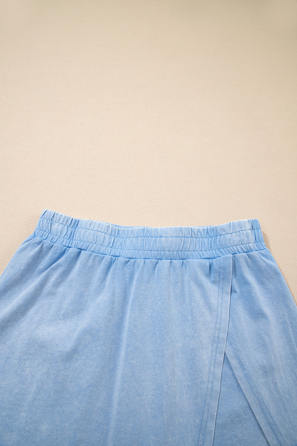 Myosotis 2 Pieces Mineral Wash Cotton Tank Top Lined Split Skirt Set-Two Piece Sets/Two Piece Dresses-[Adult]-[Female]-2022 Online Blue Zone Planet