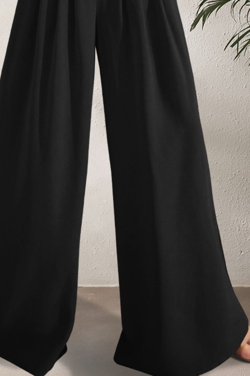 Blue Zone Planet | FAM-FAM High Waist Wide Leg Pants-BOTTOMS SIZES SMALL MEDIUM LARGE-[Adult]-[Female]-2022 Online Blue Zone Planet