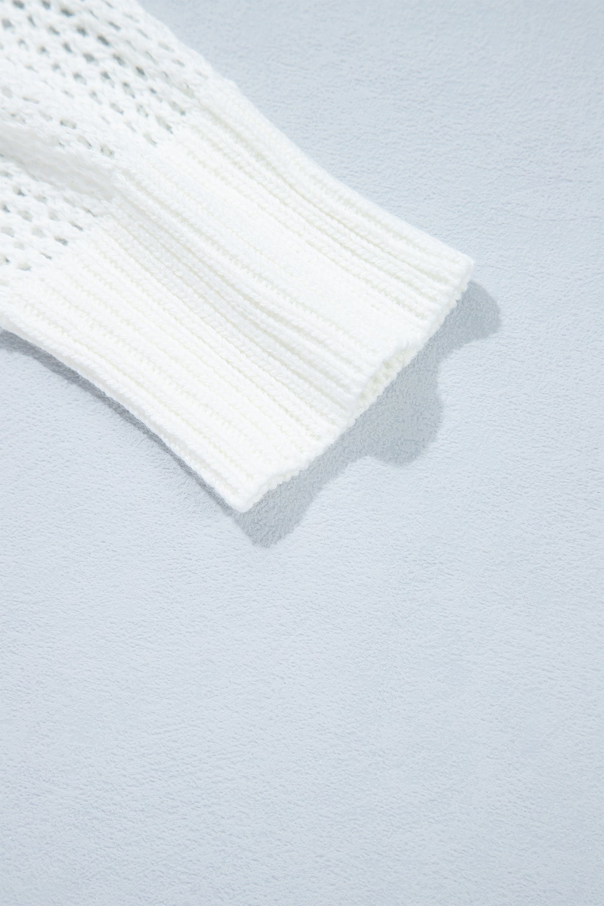 White Chenille BEACH Lettering Hollow Out Knit Casual Sweater-Sweaters & Cardigans/Sweaters-[Adult]-[Female]-2022 Online Blue Zone Planet