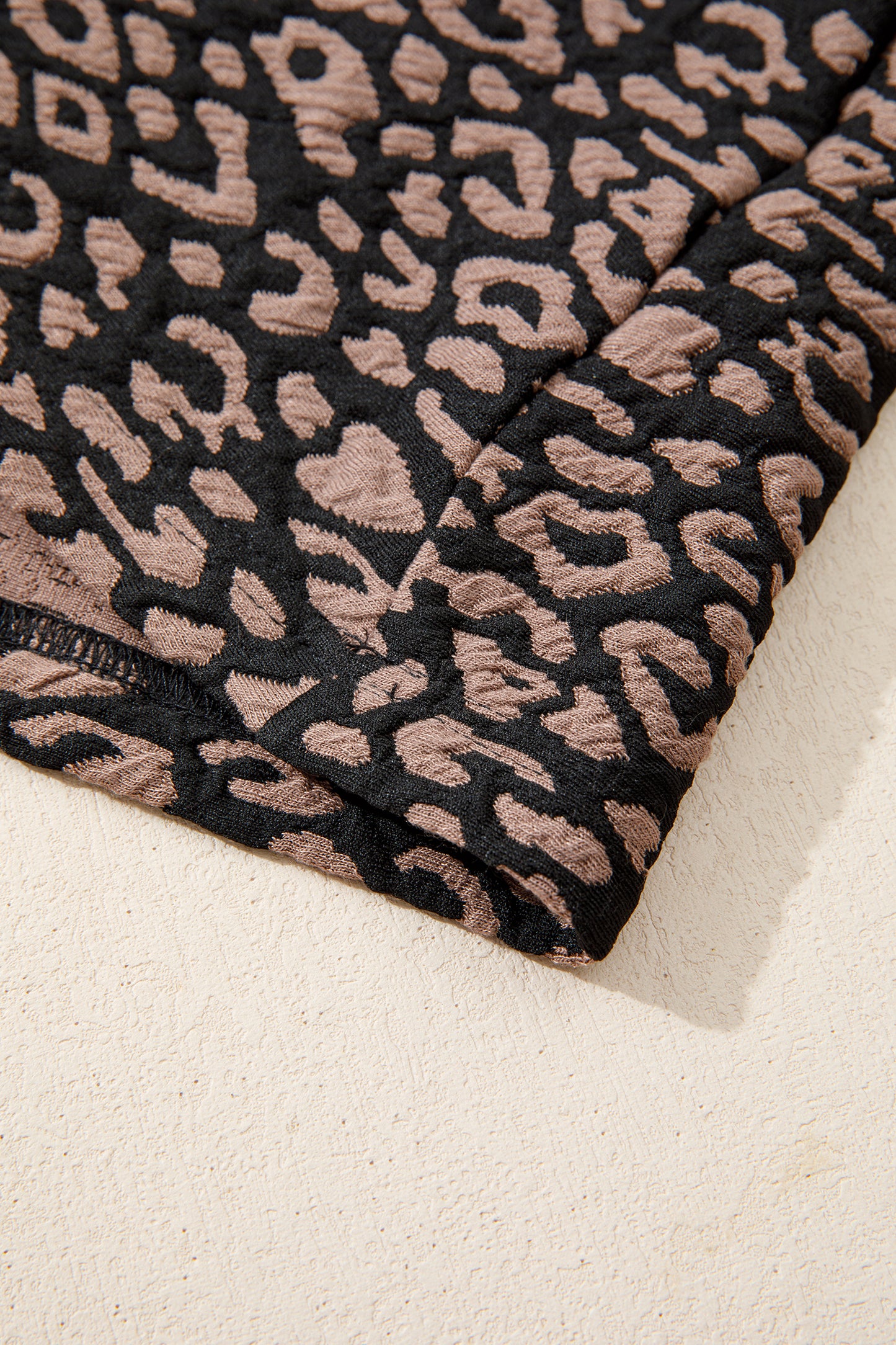 Black Leopard Print Bubble Sleeve Shift Mini Dress-TOPS / DRESSES-[Adult]-[Female]-2022 Online Blue Zone Planet