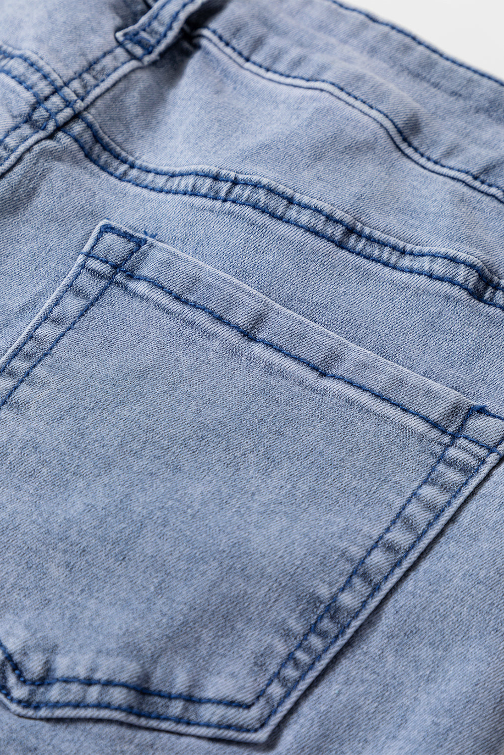 Beau Blue High Waist Button Zip Fly Bell Bottom Jeans-Bottoms/Jeans-[Adult]-[Female]-2022 Online Blue Zone Planet