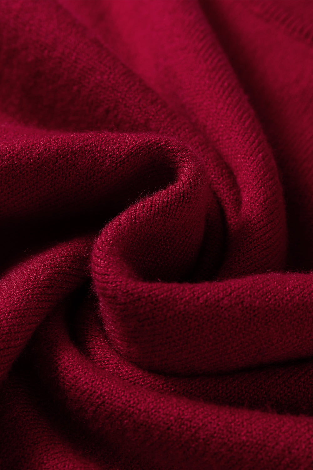 Racing Red Solid Color Crew Neck Knit Cap Sleeve Sweater-TOPS / DRESSES-[Adult]-[Female]-2022 Online Blue Zone Planet