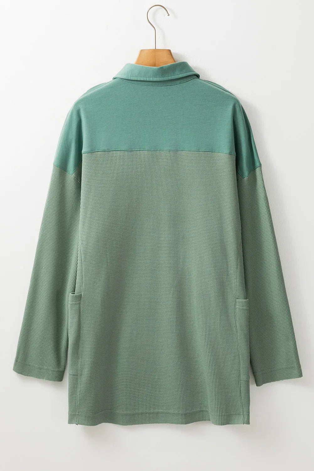 Blue Zone Planet | Half Button Long Sleeve Top-TOPS / DRESSES-[Adult]-[Female]-2022 Online Blue Zone Planet