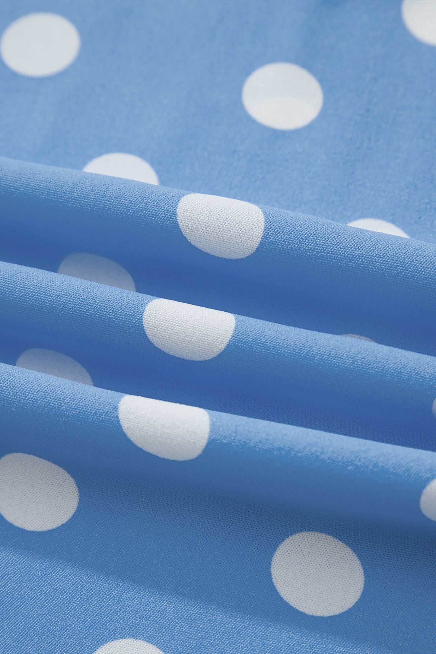 Sky Blue Polka Dot Print Patched Pocket Mid-rise Straight Leg Pants-Bottoms/Pants & Culotte-[Adult]-[Female]-2022 Online Blue Zone Planet
