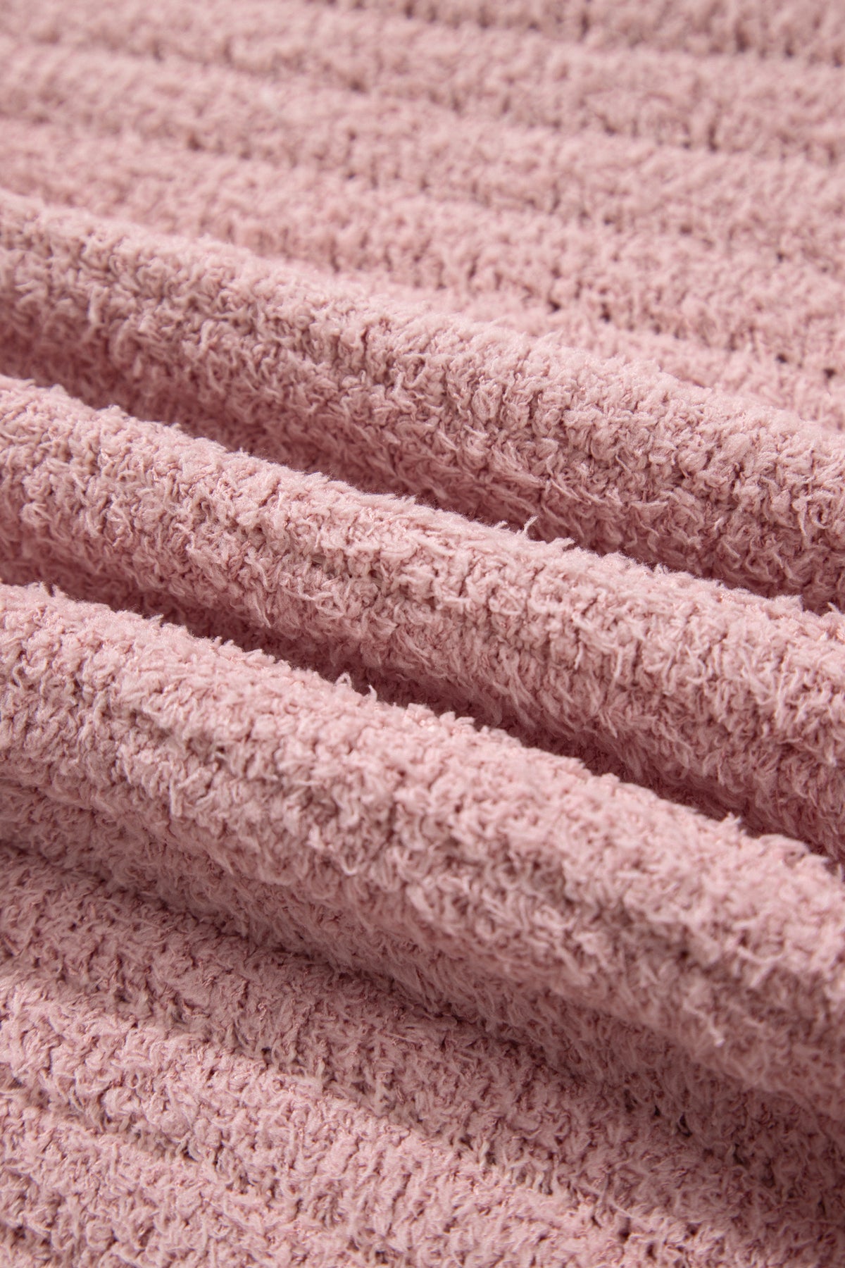 Light Pink Open Front Soft Fuzzy Ribbed Sweater Cardigan-TOPS / DRESSES-[Adult]-[Female]-2022 Online Blue Zone Planet