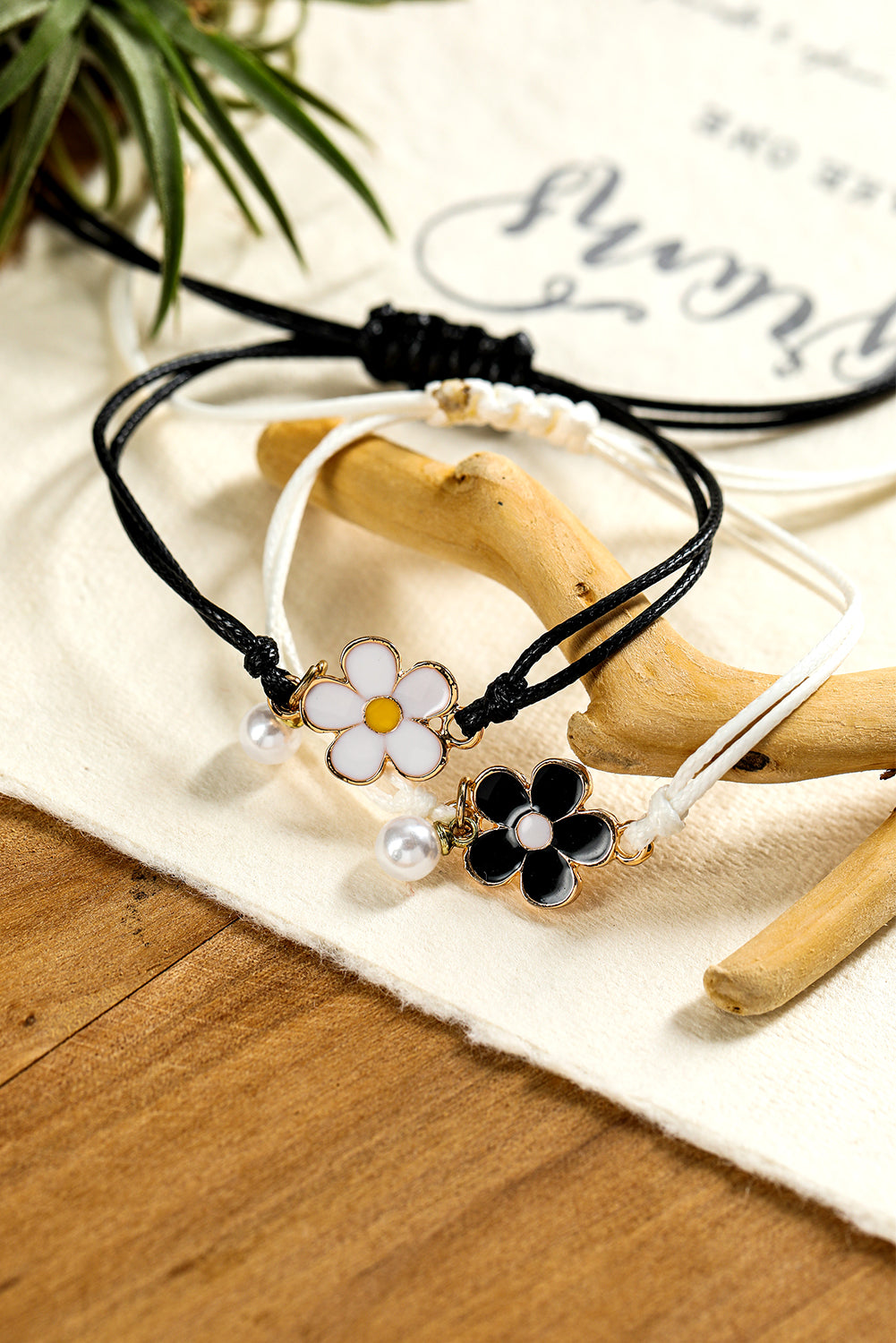 White Flower Pearl Pendant Matching Bracelet Set-Bracelets-[Adult]-[Female]-White-ONE SIZE-2022 Online Blue Zone Planet