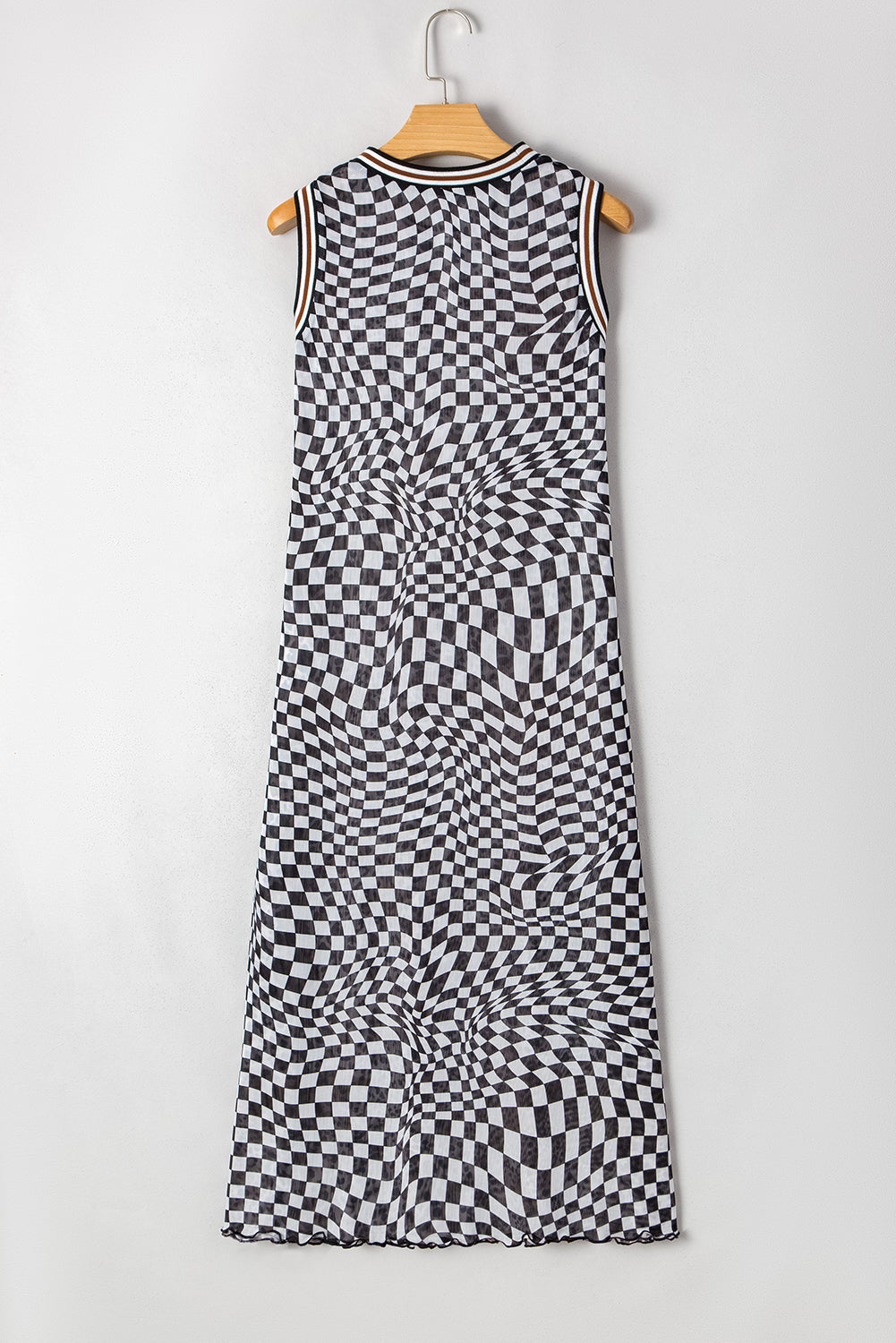 Multicolour Leopard Checkered Double Printed Reversible Sleeveless Long Dress-TOPS / DRESSES-[Adult]-[Female]-2022 Online Blue Zone Planet