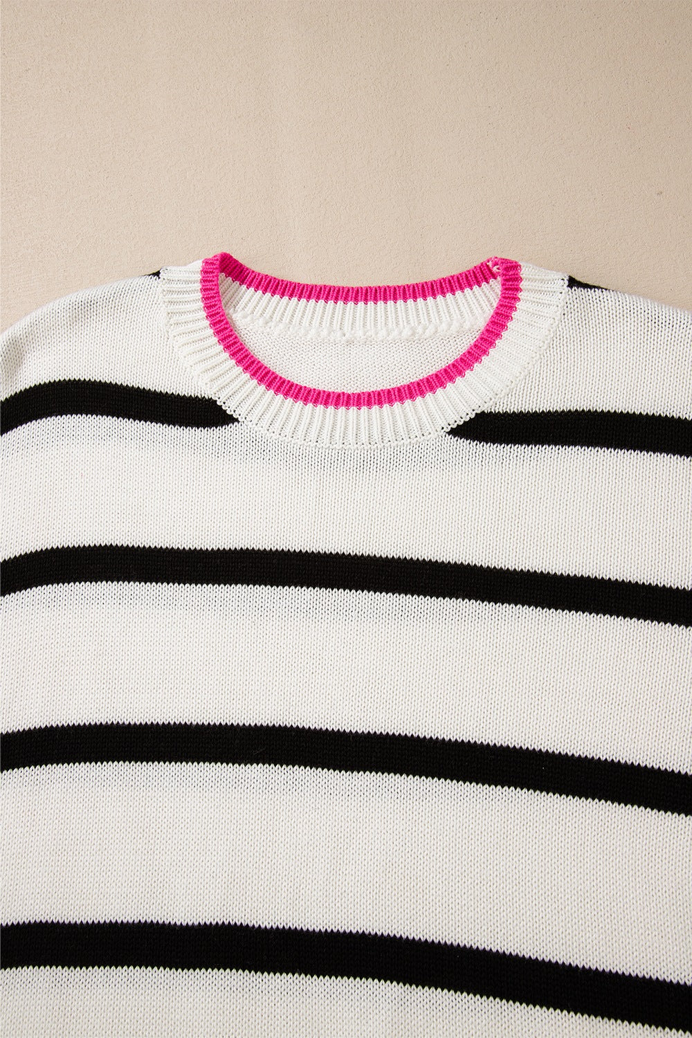 Striped Round Neck Drop Shoulder Sweater-TOPS / DRESSES-[Adult]-[Female]-2022 Online Blue Zone Planet
