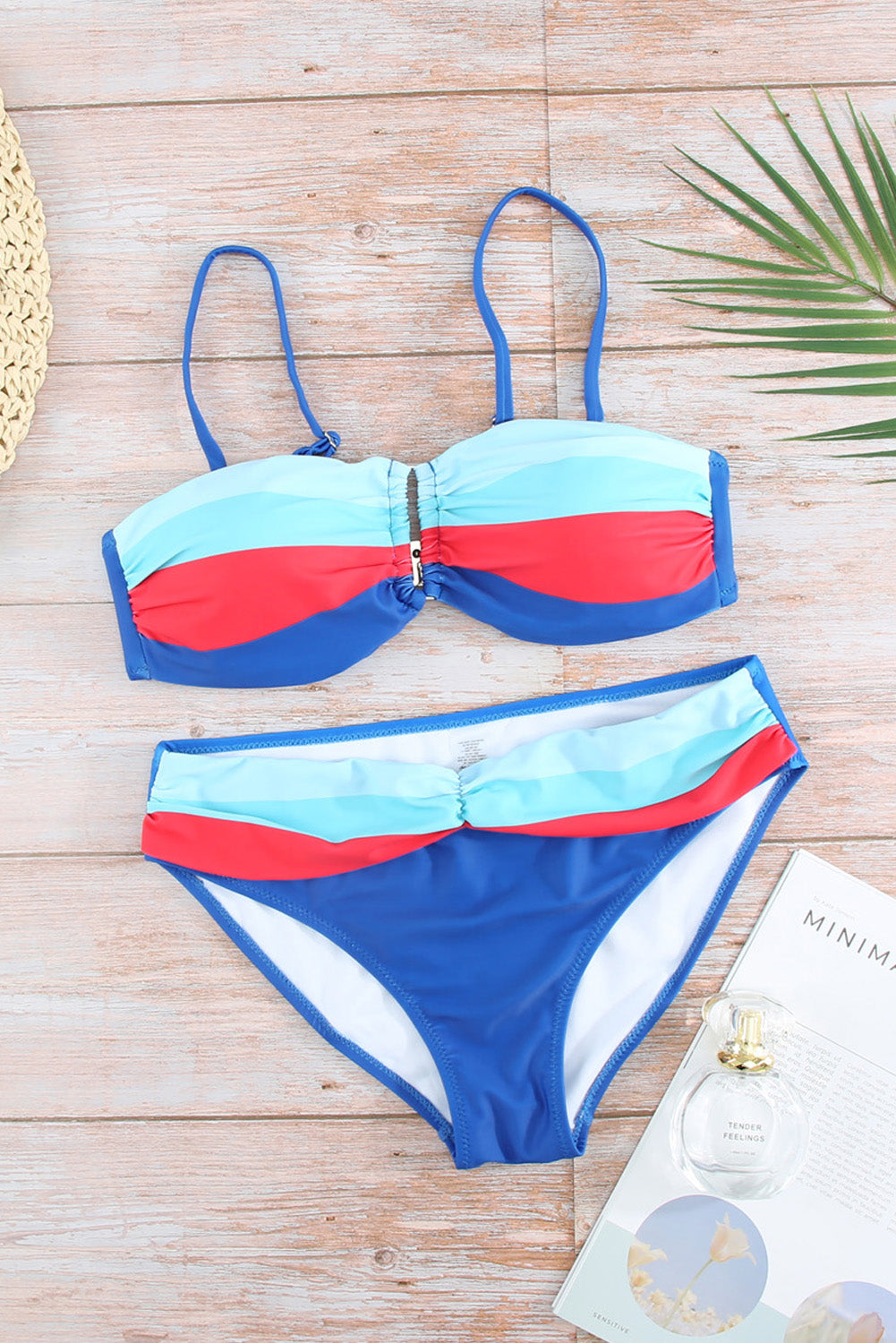 Contrast Spaghetti Strap Bikini Set-TOPS / DRESSES-[Adult]-[Female]-2022 Online Blue Zone Planet