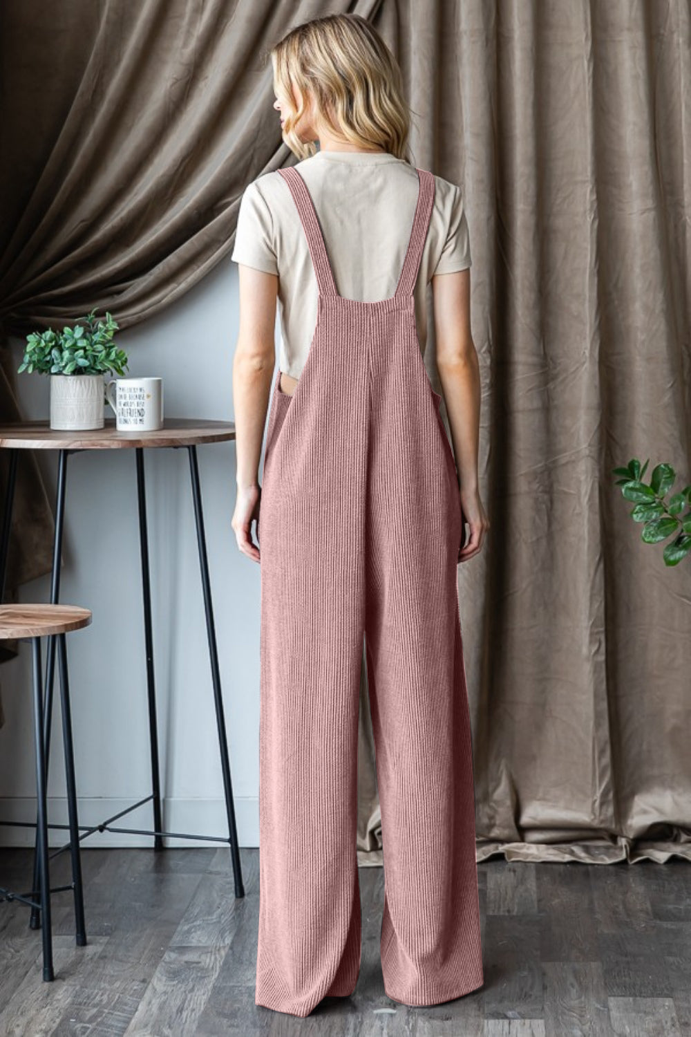 Heimish Full Size Ribbed Front Pocket Sleeveless Jumpsuit-TOPS / DRESSES-[Adult]-[Female]-2022 Online Blue Zone Planet