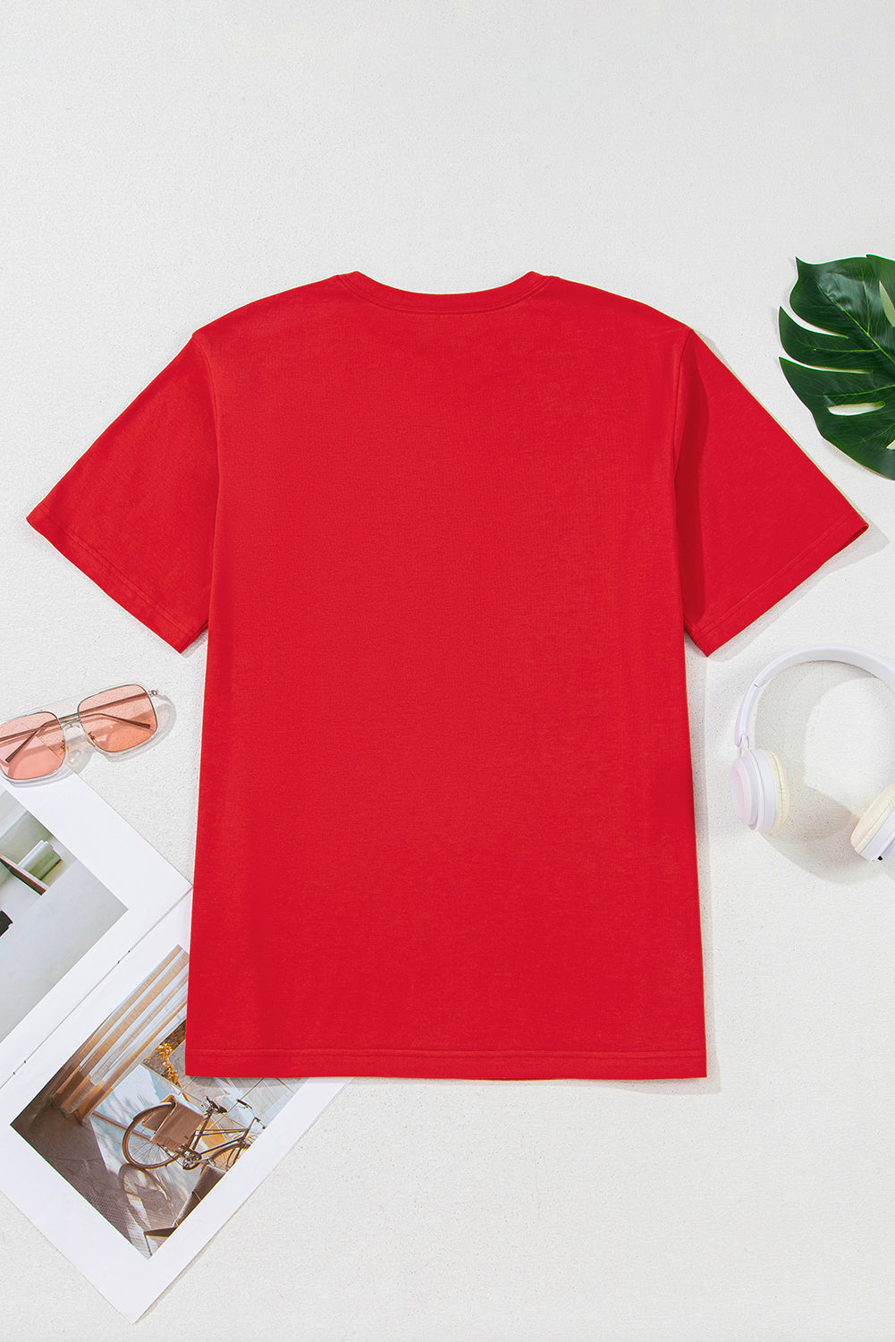Tomato Red COWBOY Take Me Away Graphic Western Loose Tee-Graphic/Graphic Tees-[Adult]-[Female]-2022 Online Blue Zone Planet