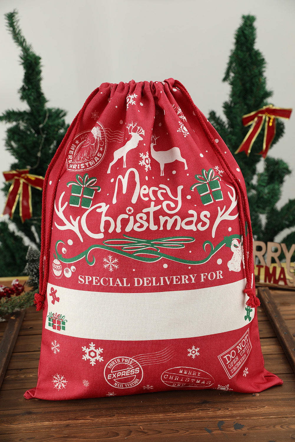 Red Christmas Drawstring Large Gift Bag 50*70cm-Accessories & Jewelry-[Adult]-[Female]-Snow White-ONE SIZE-2022 Online Blue Zone Planet