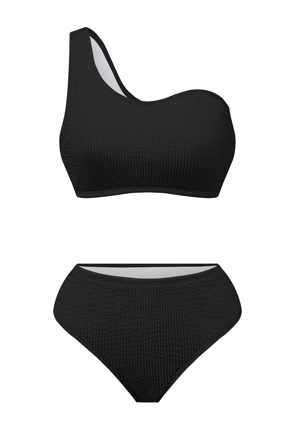 Single Shoulder Bikini Set-TOPS / DRESSES-[Adult]-[Female]-Black-S-2022 Online Blue Zone Planet