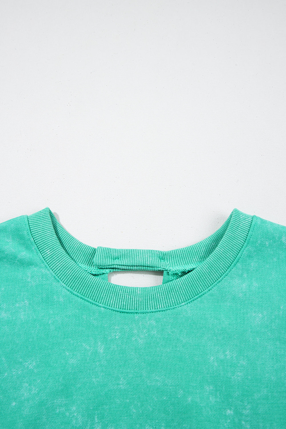 Sea Green Mineral Wash Drawstring Waist Hollow Out Back Short Sleeve Romper-Bottoms/Jumpsuits & Rompers-[Adult]-[Female]-2022 Online Blue Zone Planet